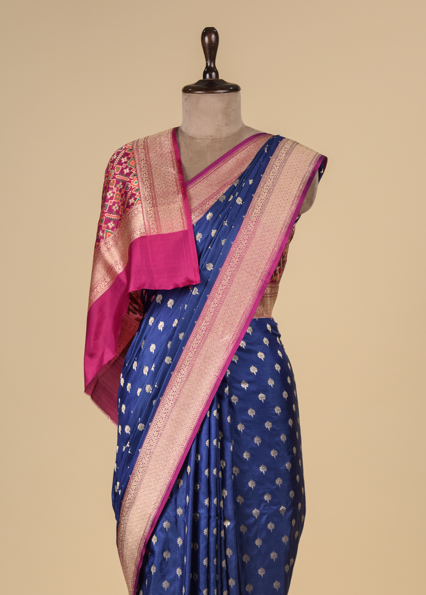 Blue Silk Banarasi Saree