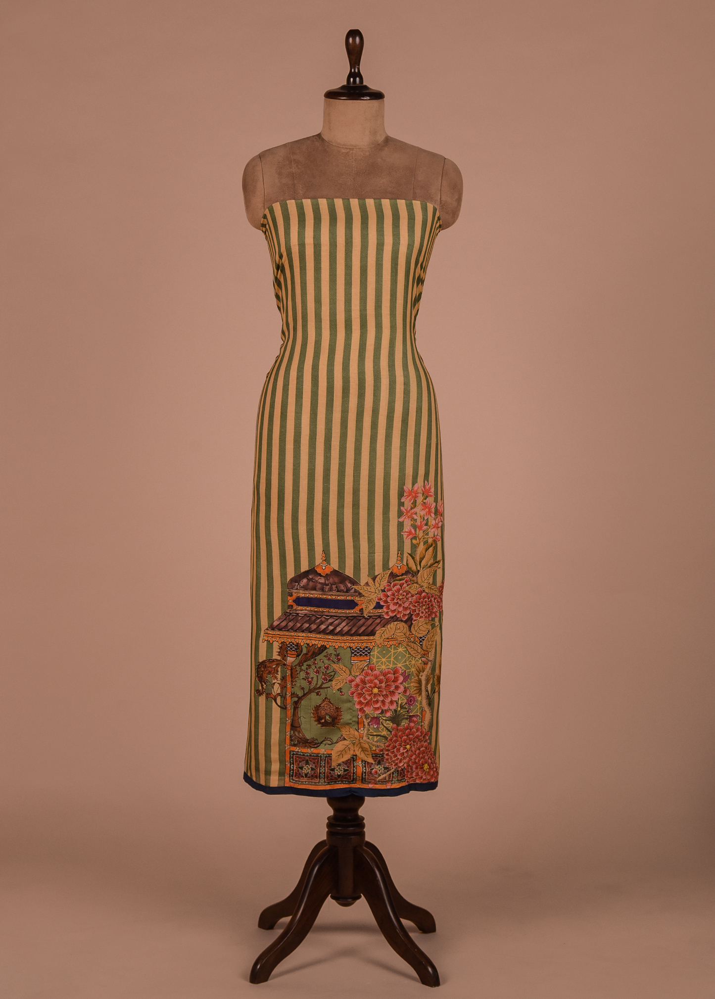 Multicoloured Mulmul Cotton Dress Material