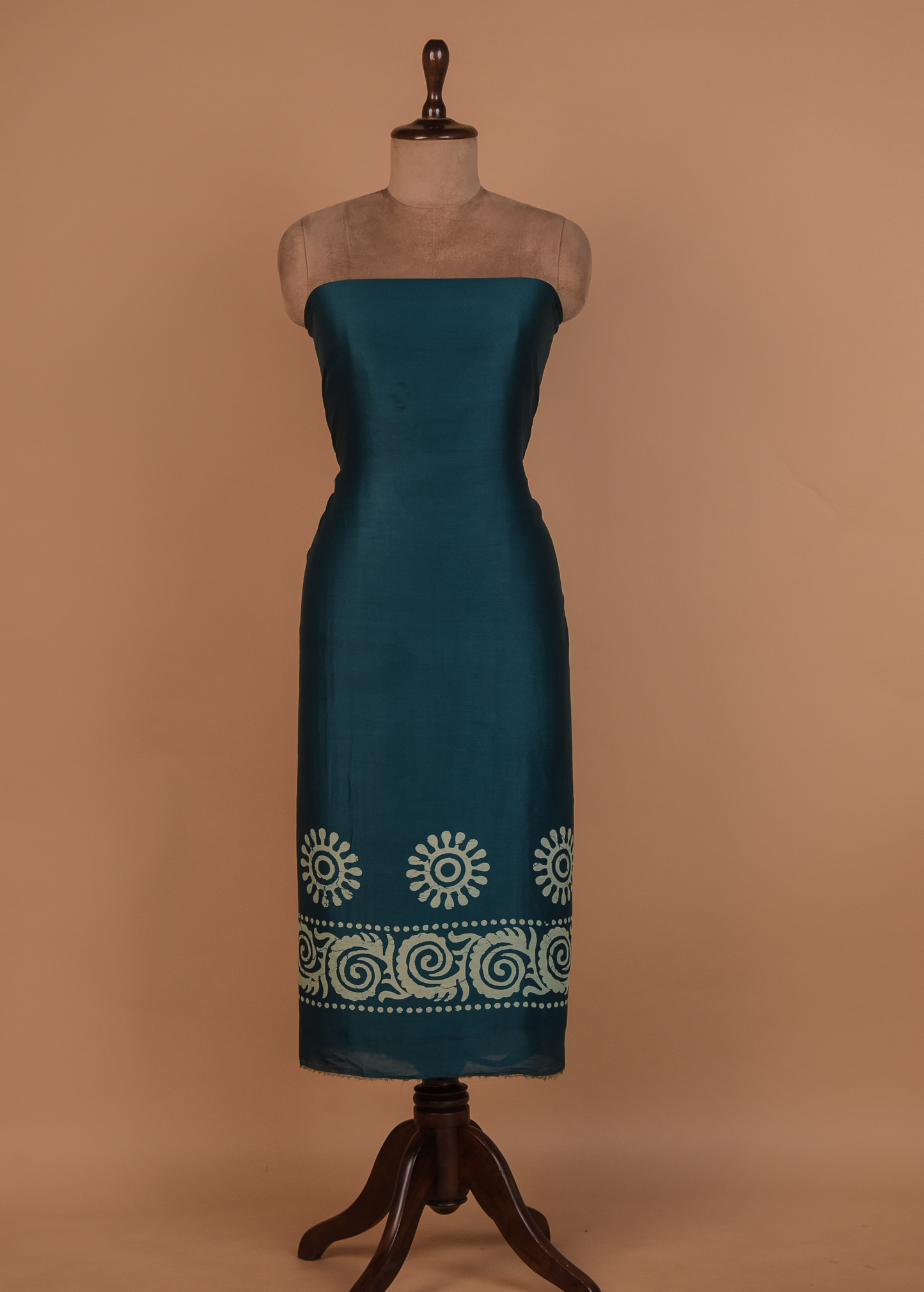 Blue Chanderi Dress Material