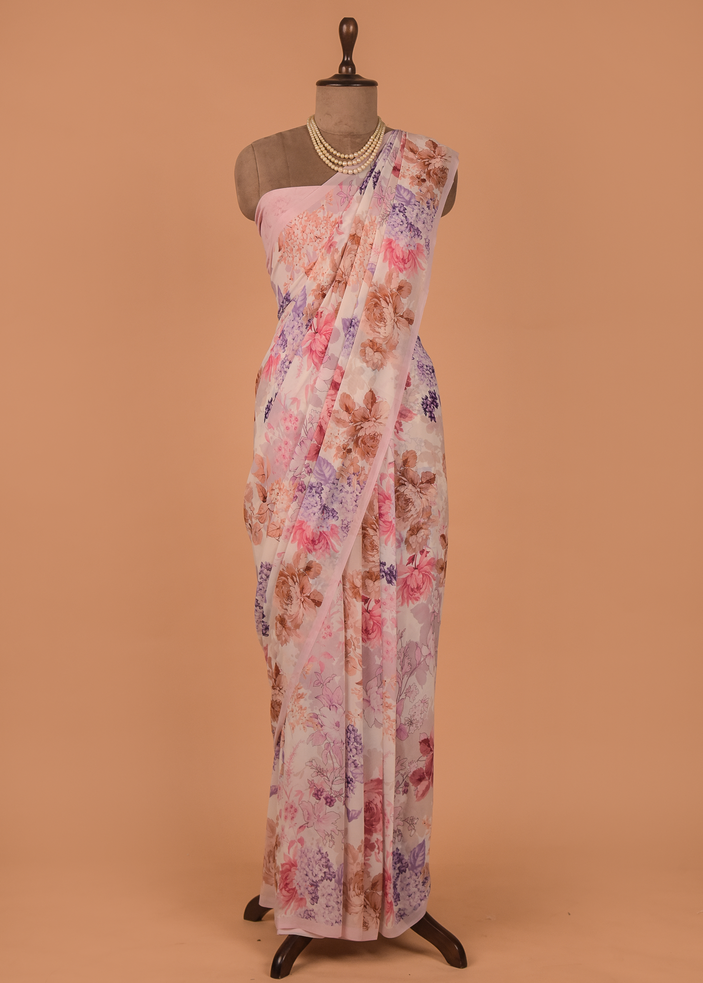 Multicoloured Georgette Printed Saree