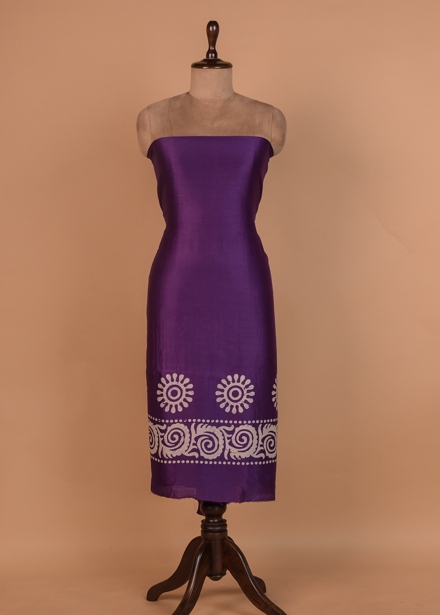 Purple Chanderi Dress Material