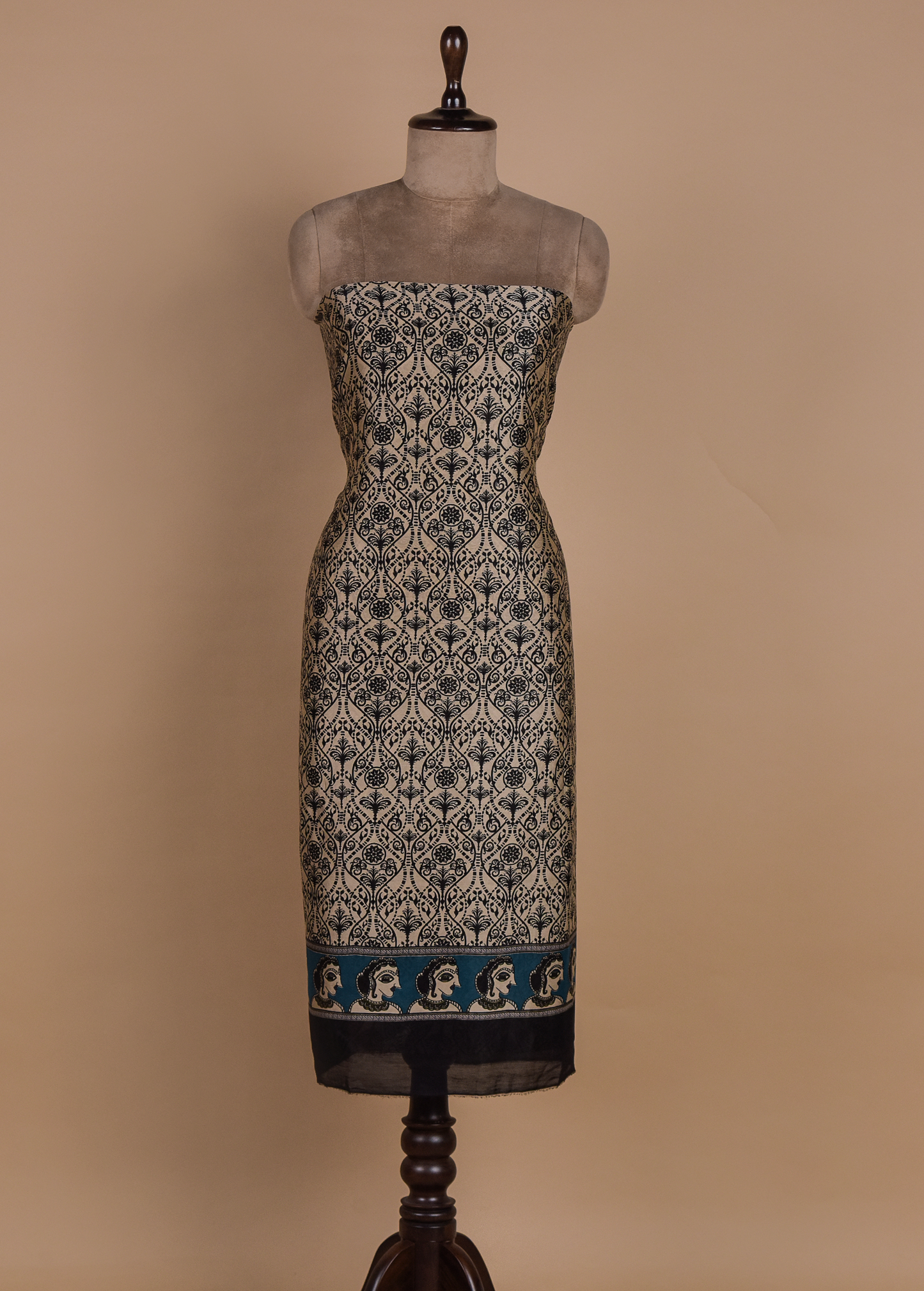 Multicoloured Chanderi Dress Material