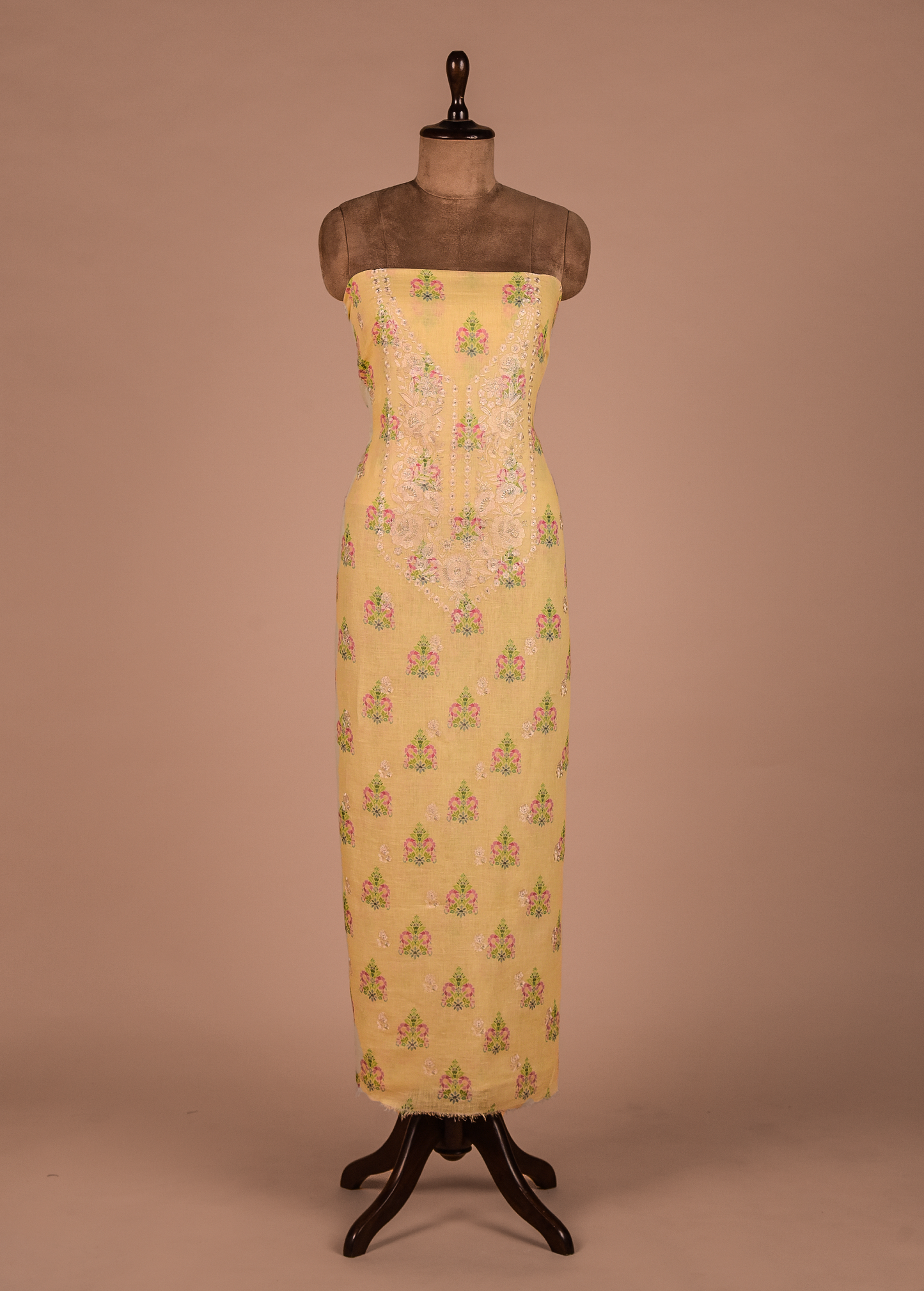 Yellow Linen Dress Material