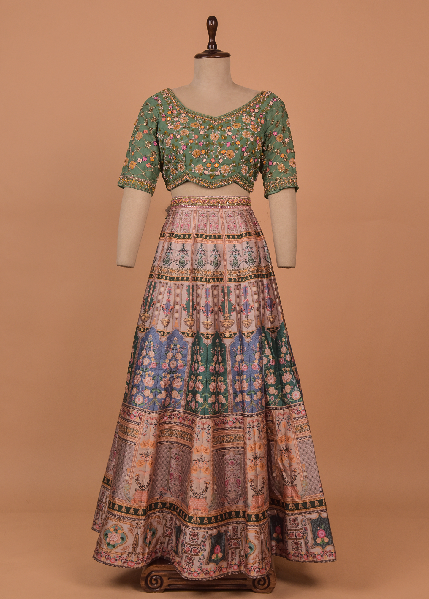 Multicoloured Cotton Lehenga