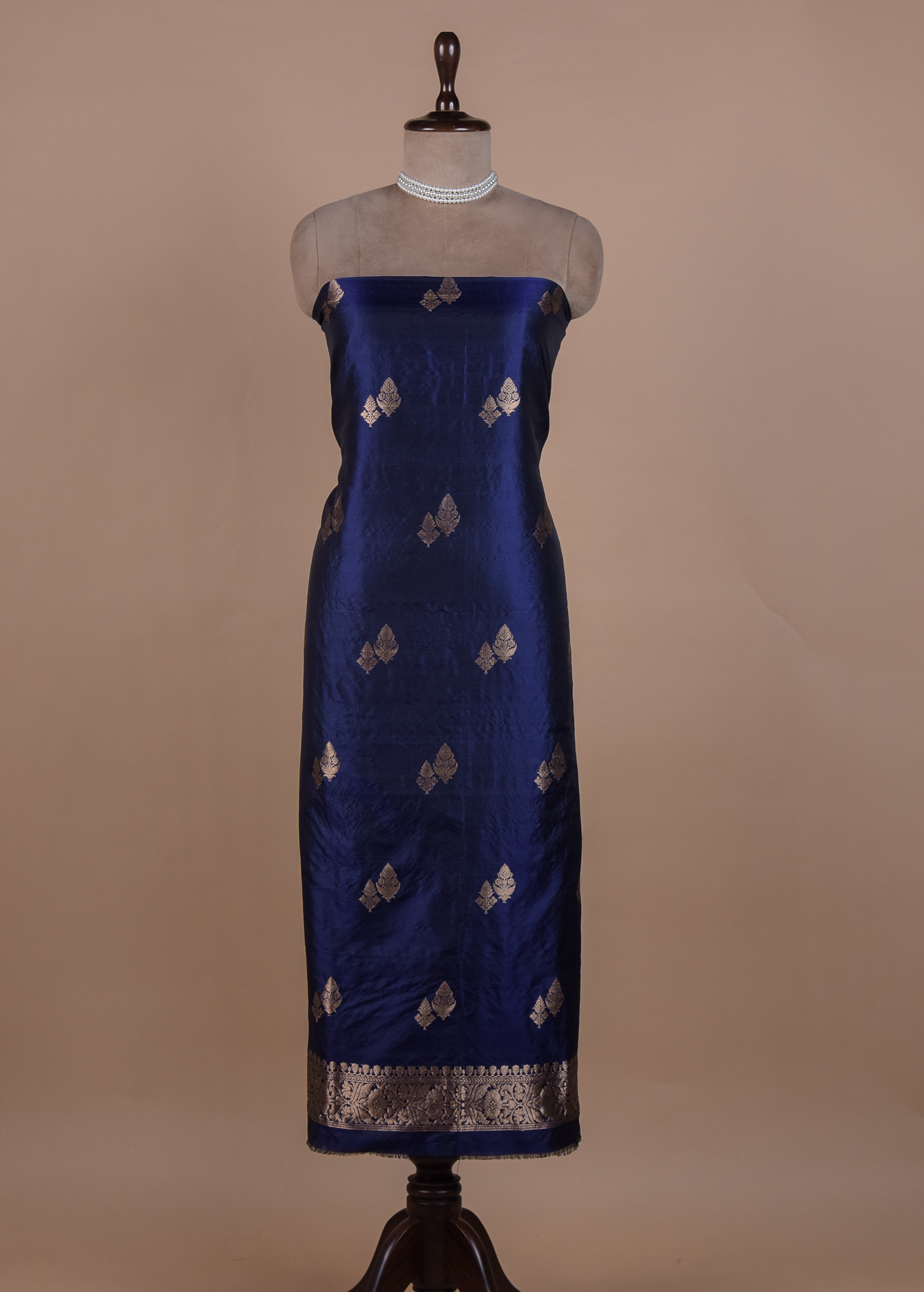 Blue Silk Dress Material