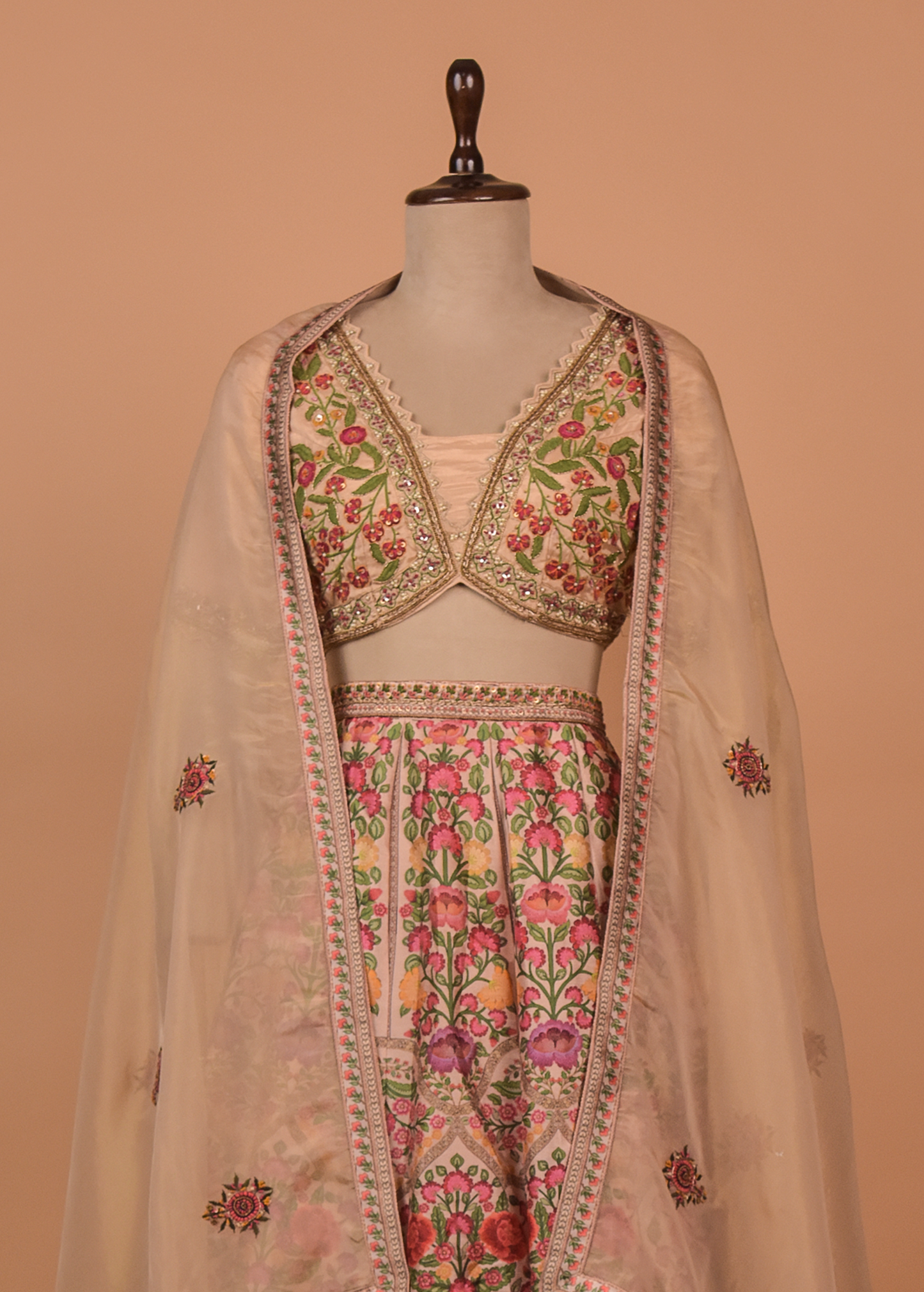 Multicoloured Cotton Lehenga