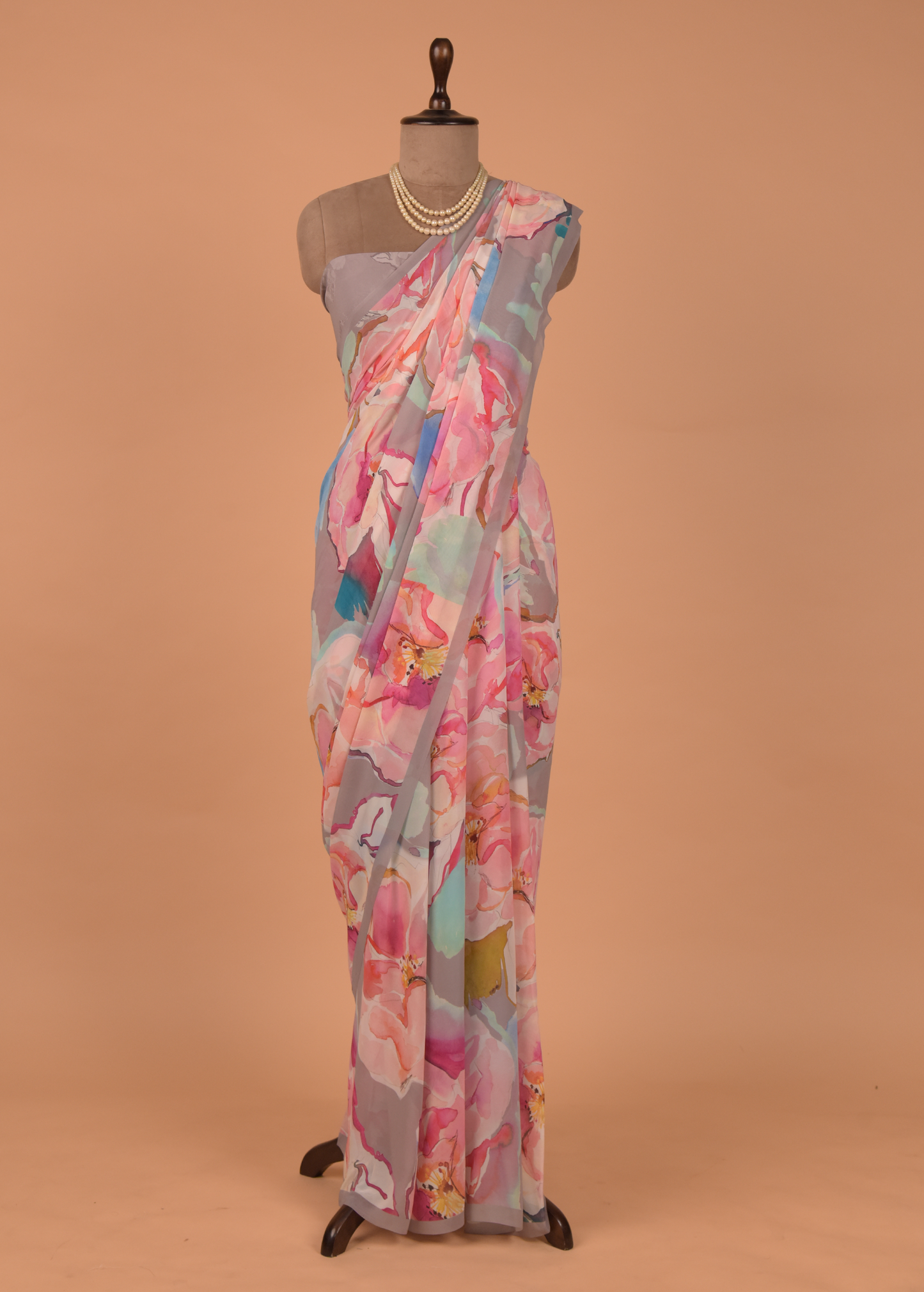 Multicoloured Georgette Printed Saree