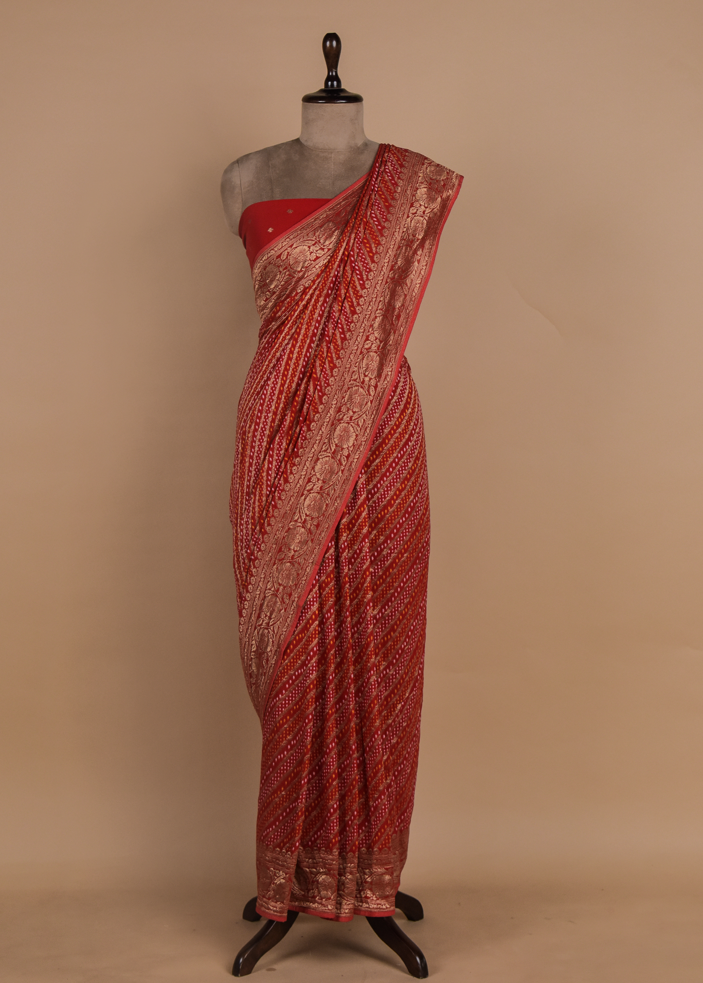 Red Georgette Banarasi Saree