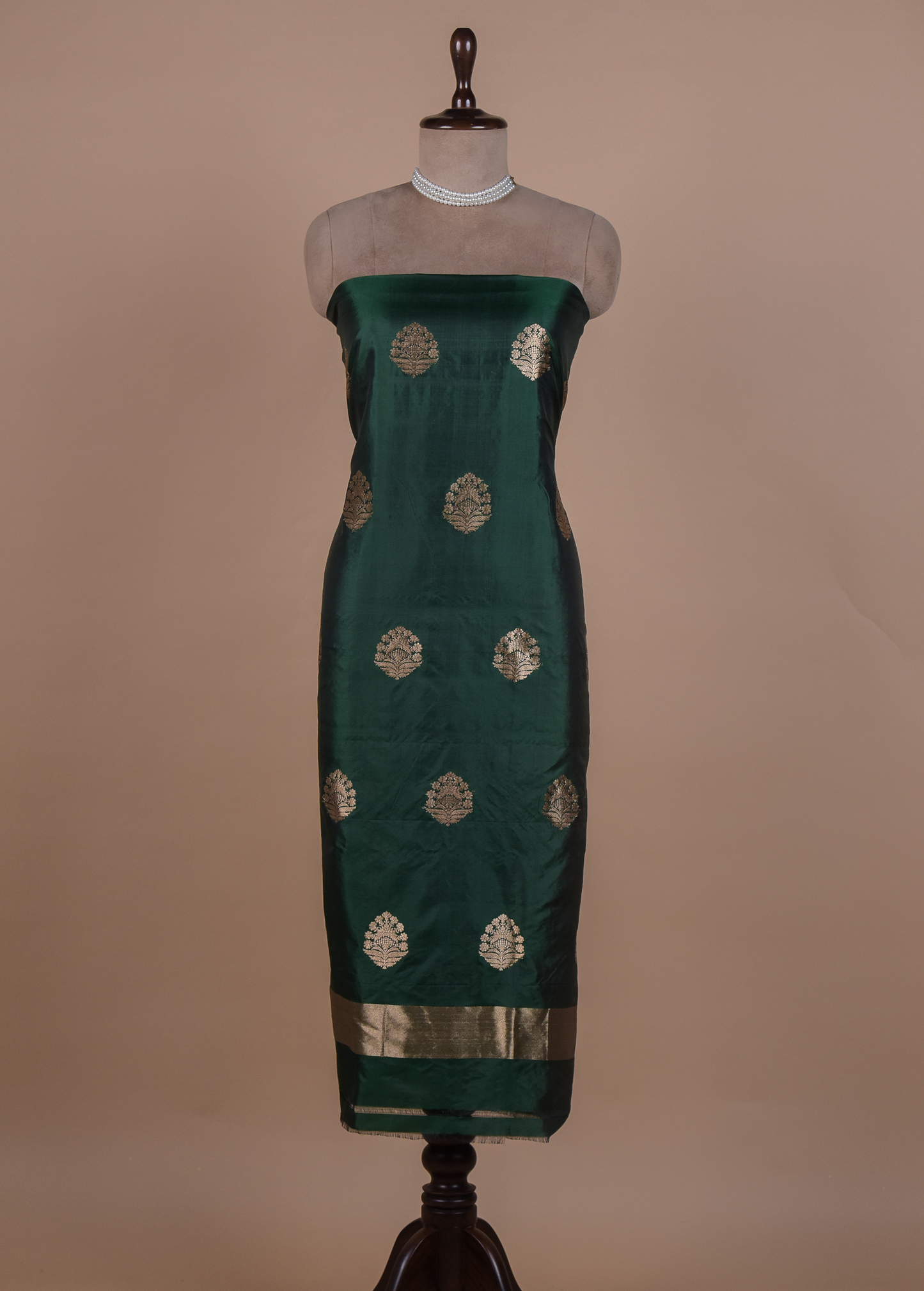Green Silk Dress Material
