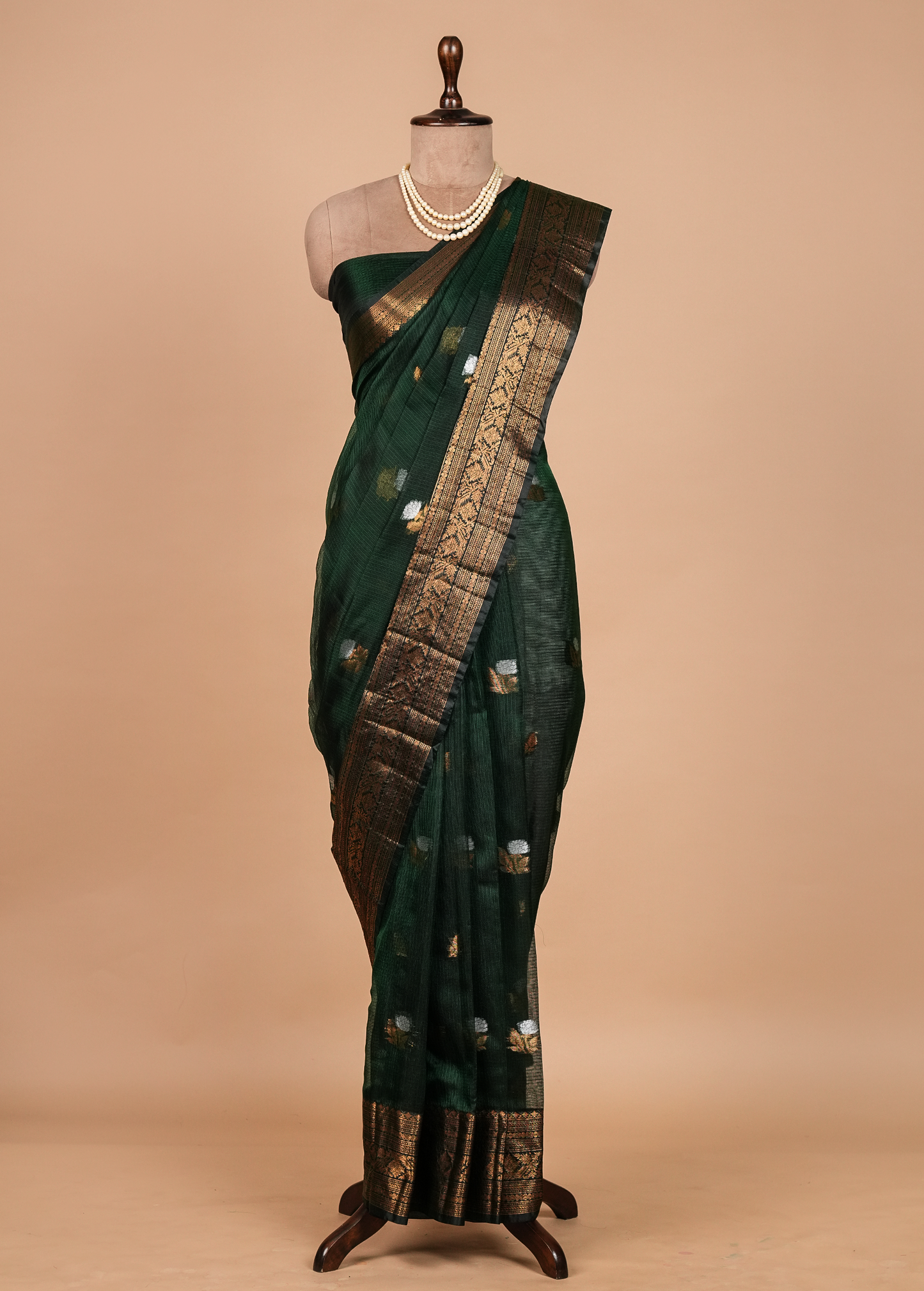 Green Kota Cotton Saree