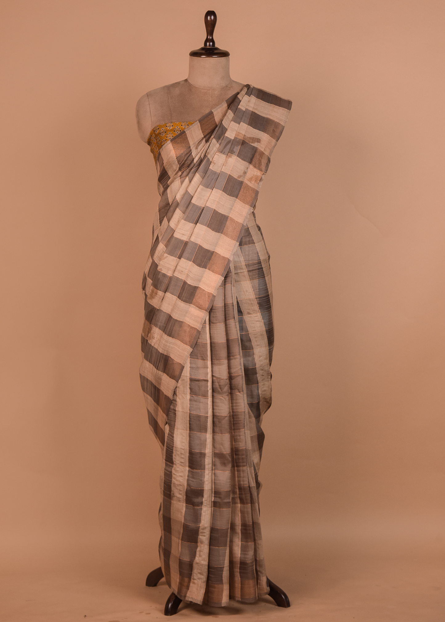 Multicoloured Tussar Printed Saree