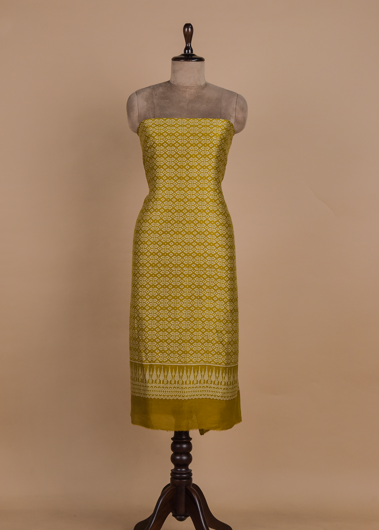 Yellow Chanderi Dress Material