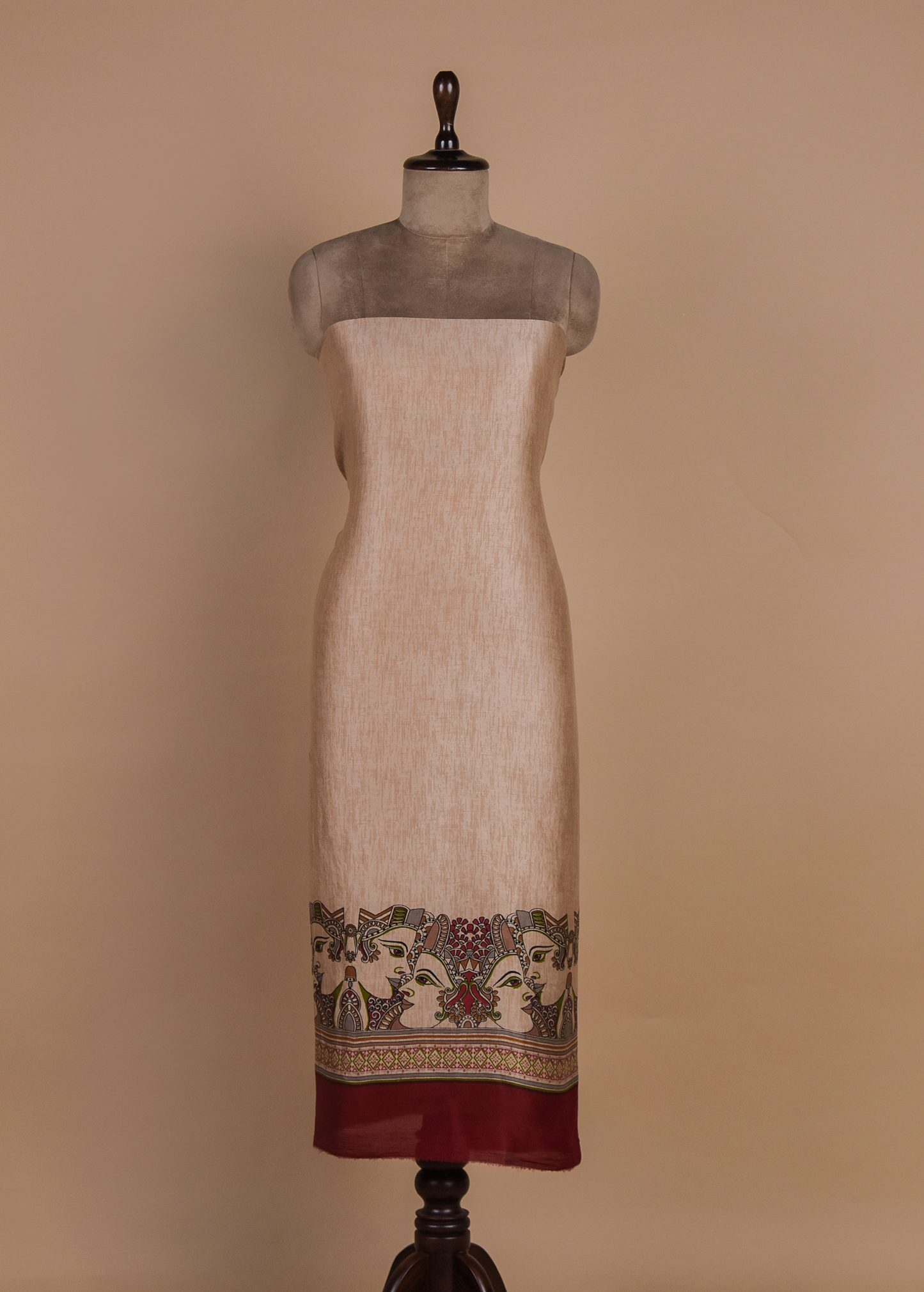Multicoloured Chanderi Dress Material