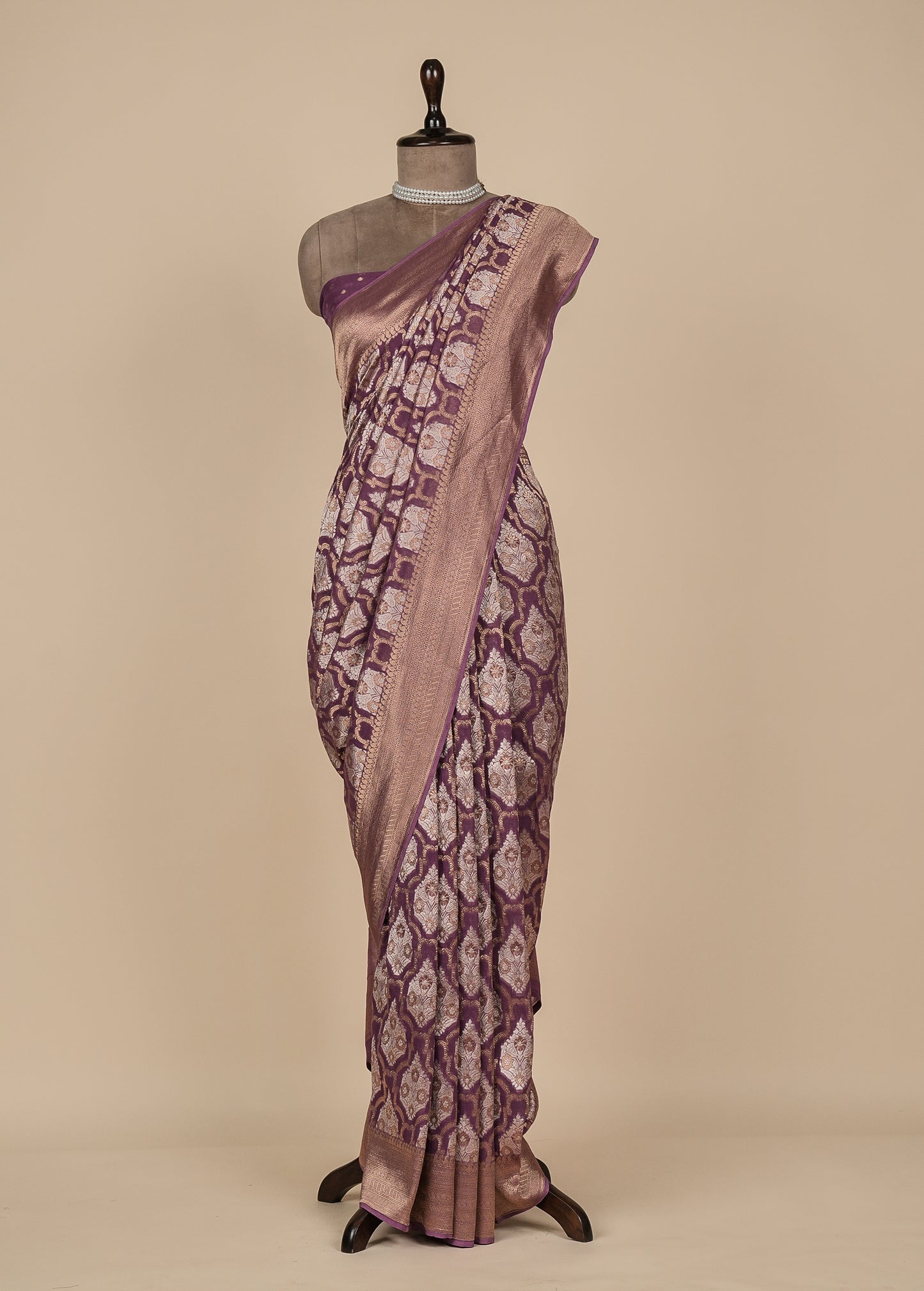 Pink Art Georgette Banarasi Saree