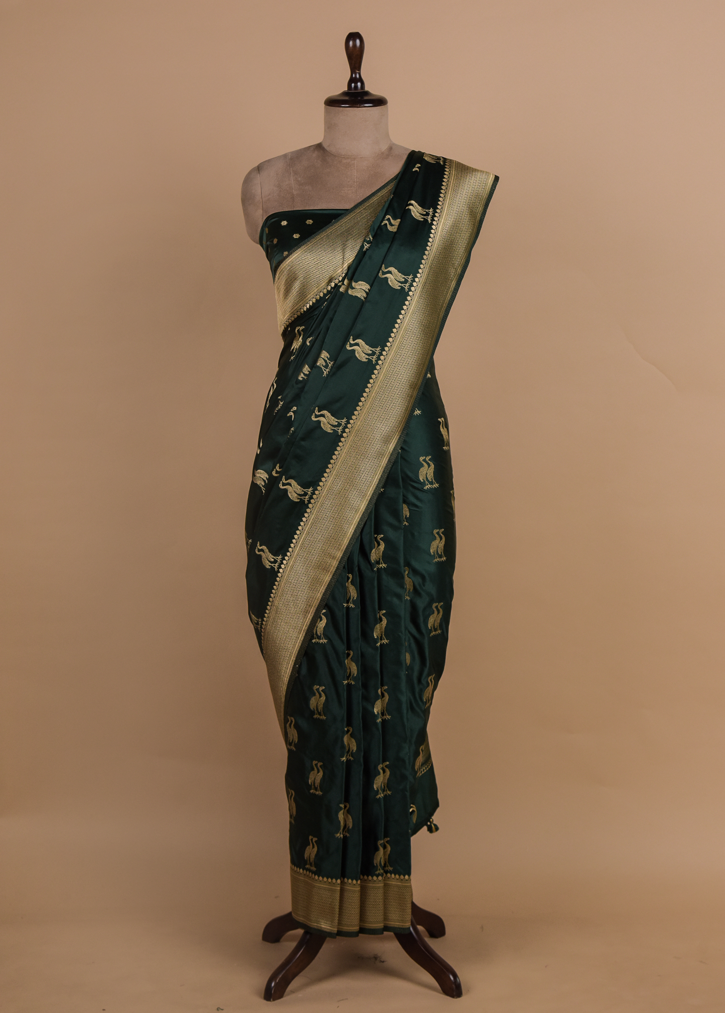 Green Art Crepe Banarasi Saree