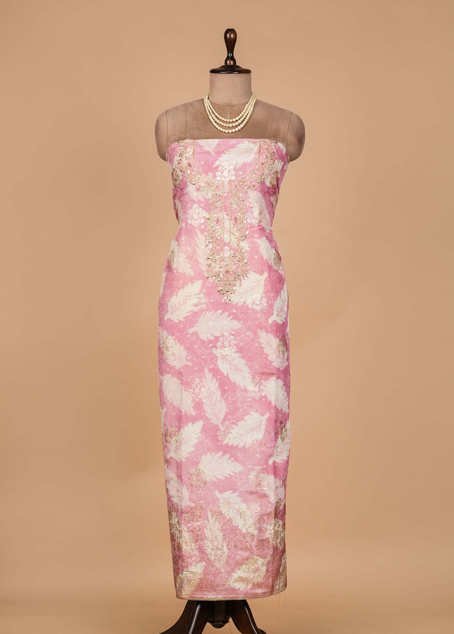 Pink Cotton Dress Material