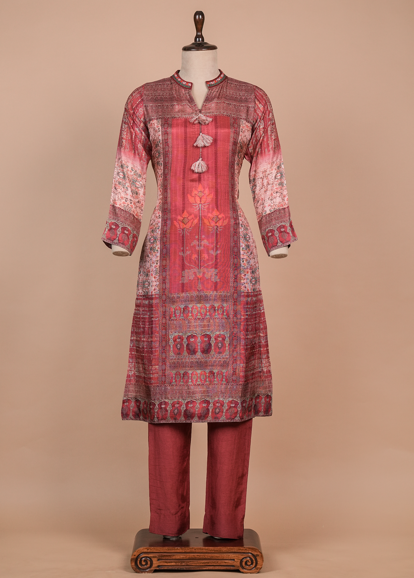 Multicoloured Muslin Cotton Straight Set