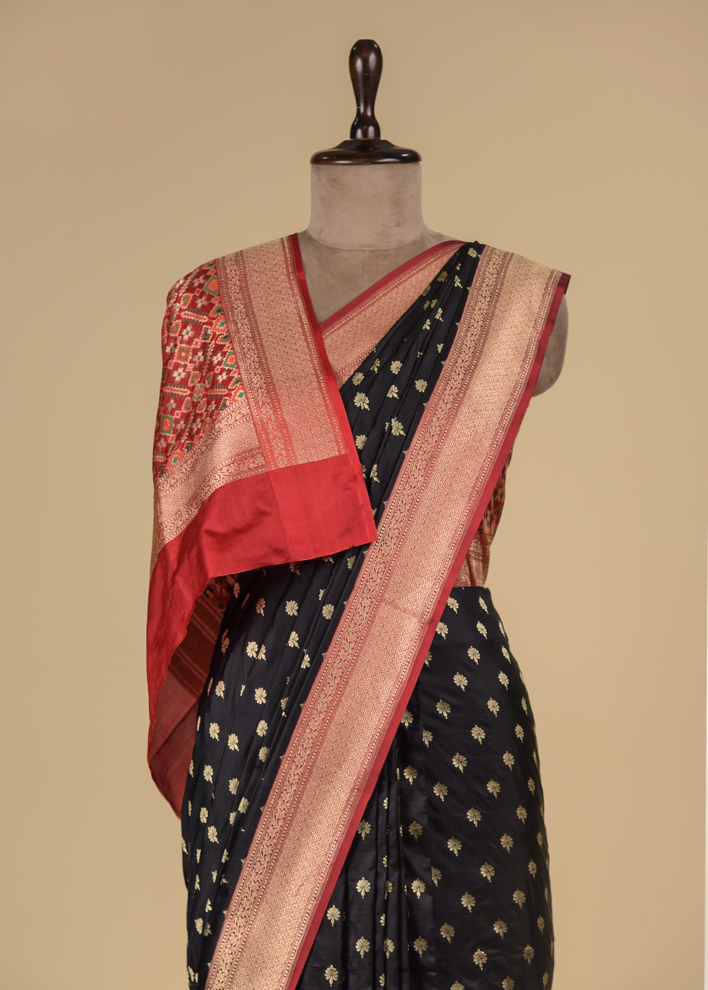 Black Silk Banarasi Saree