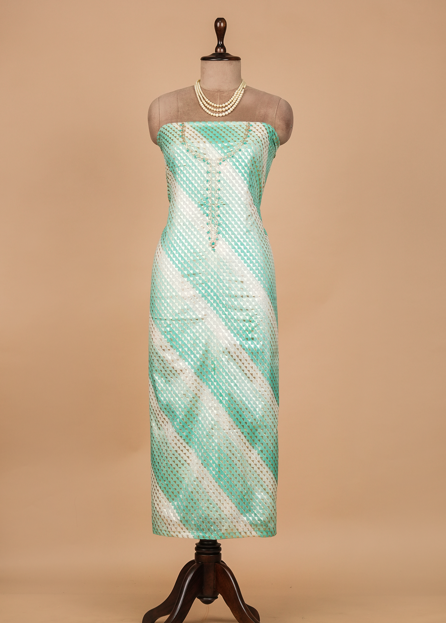 Blue Cotton Dress Material