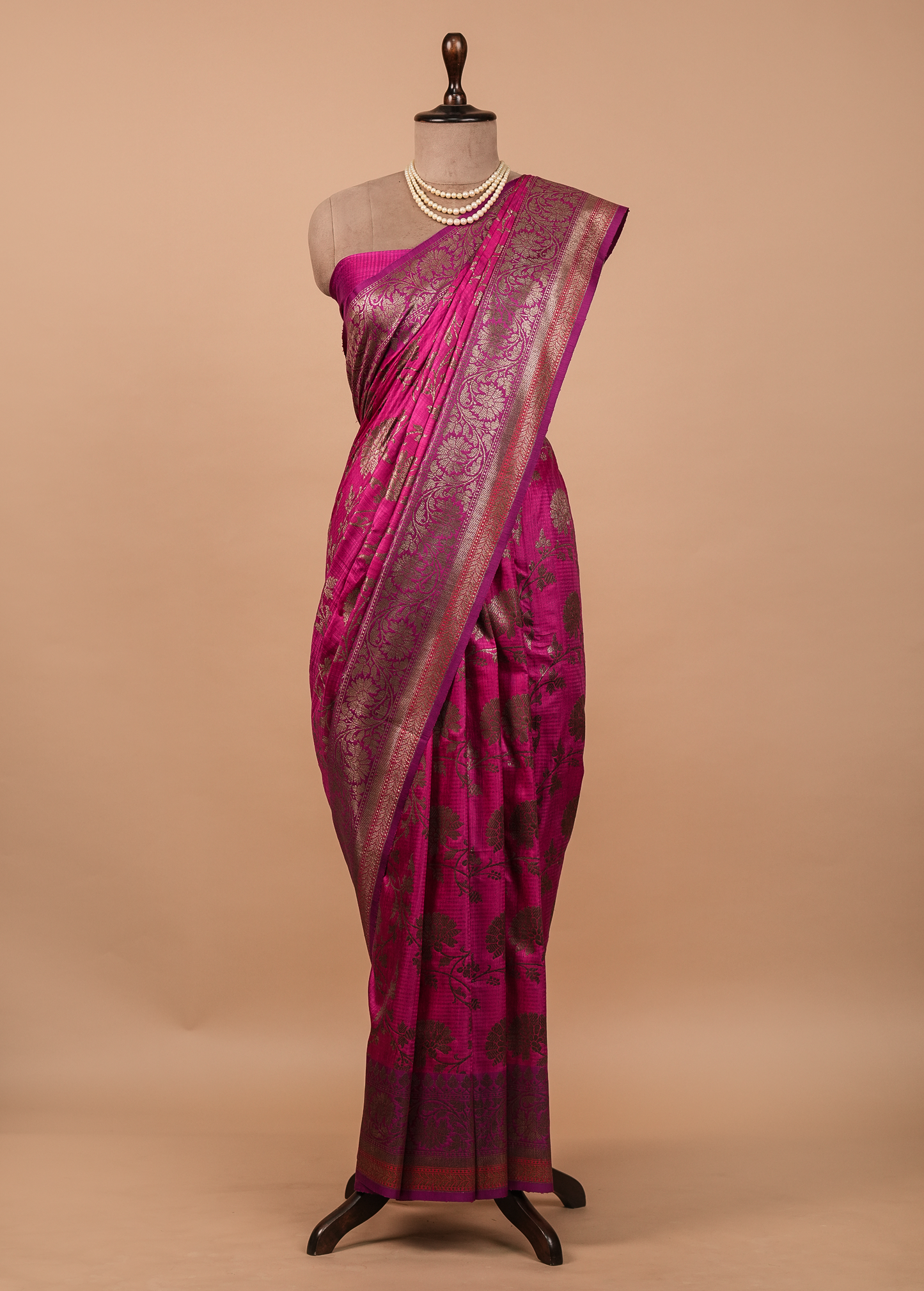 Pink Dupion Silk Banarasi Saree