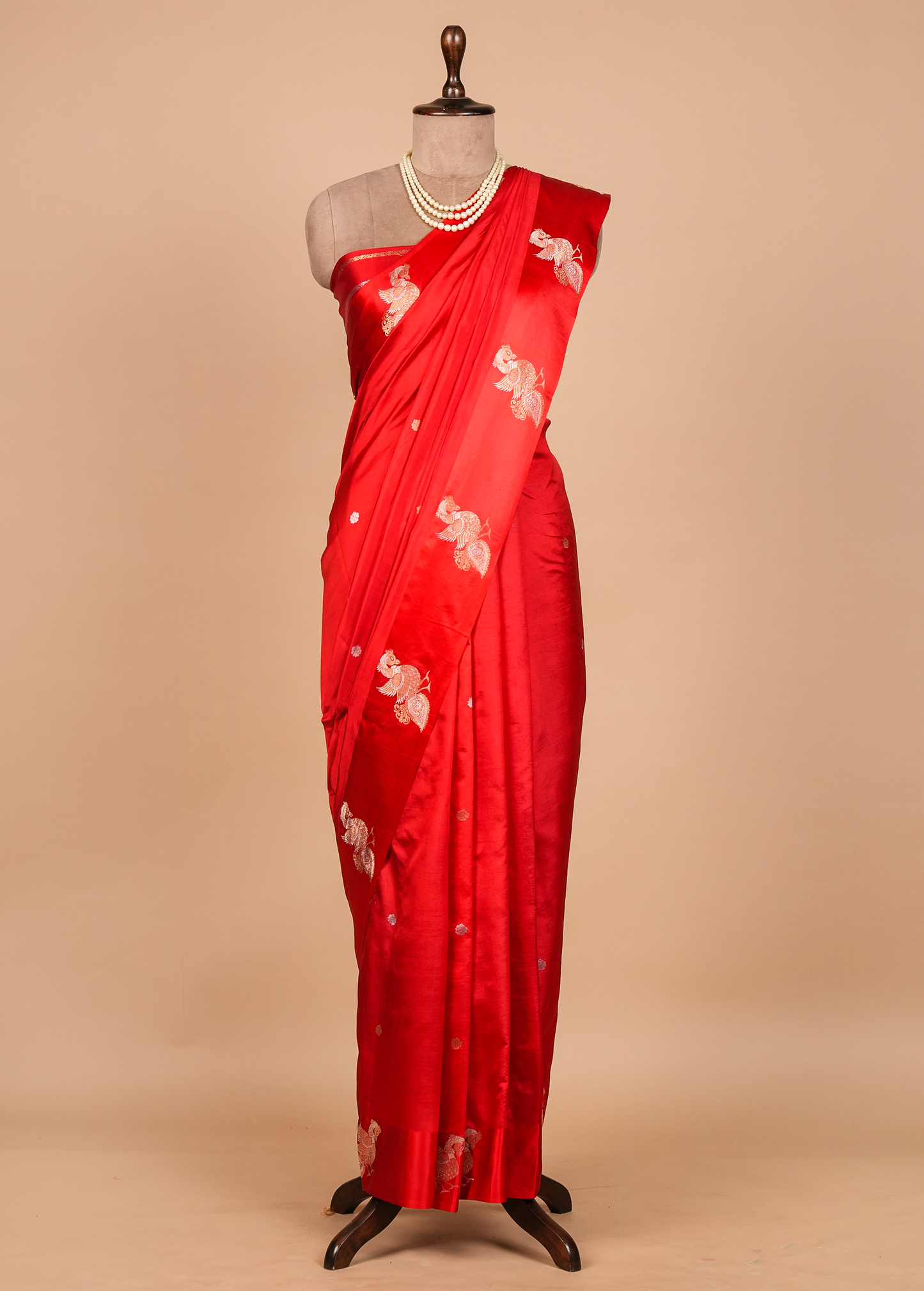 Red Silk Banarasi Saree