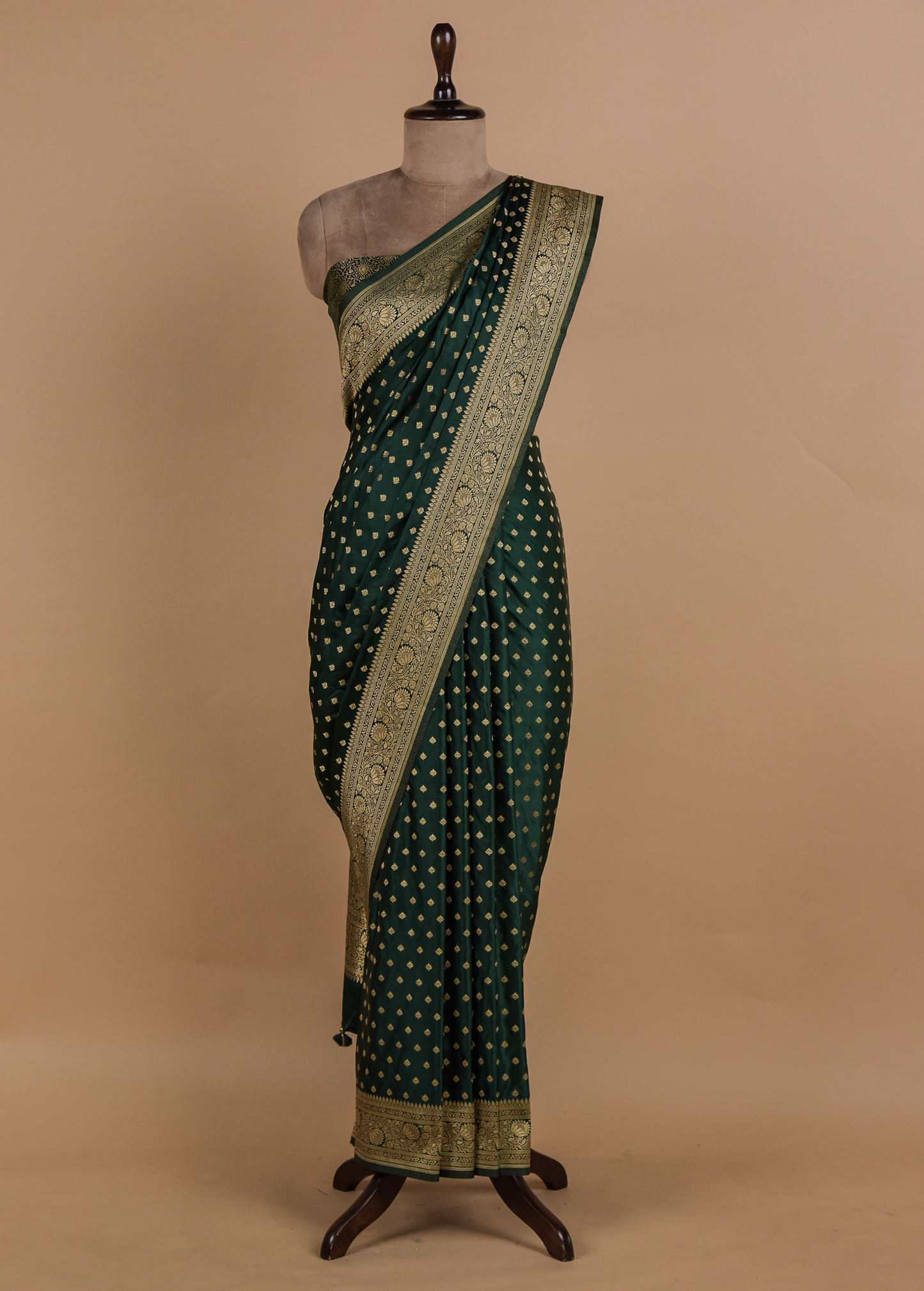 Green Art Crepe Banarasi Saree