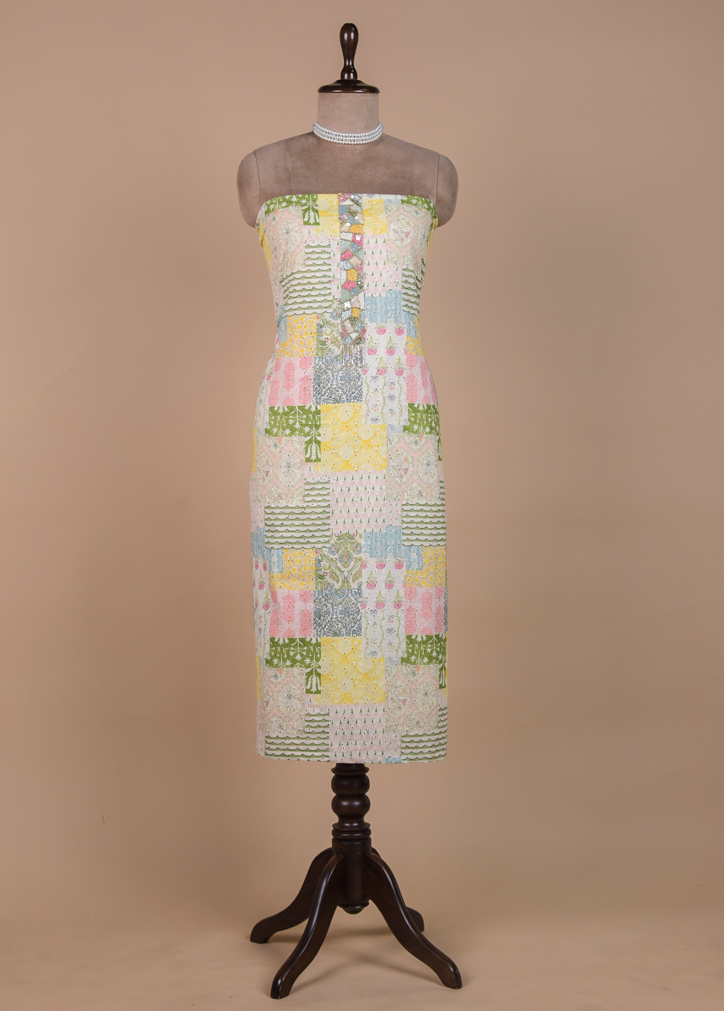 Multicoloured Cotton Dress Material