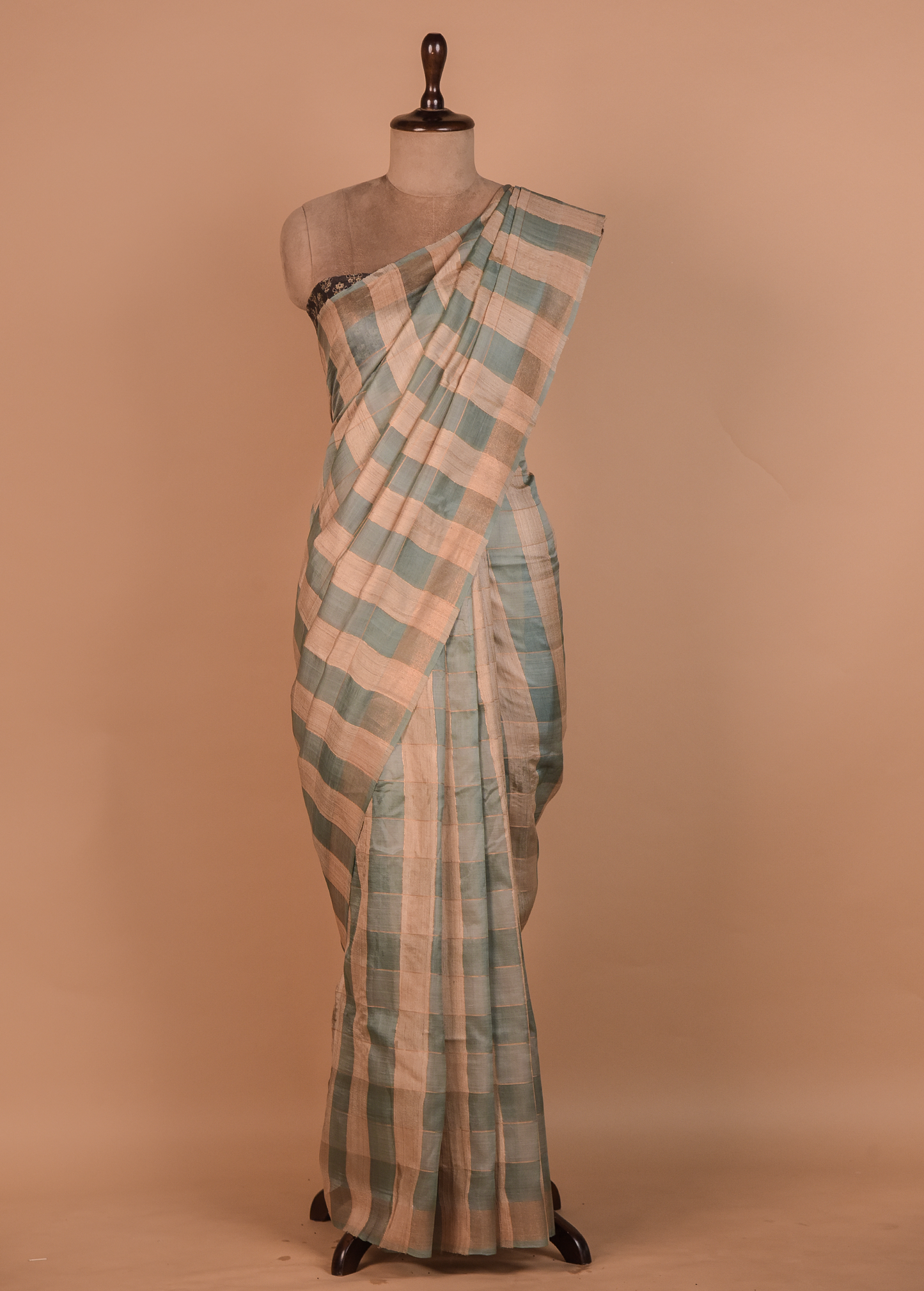 Multicoloured Tussar Printed Saree