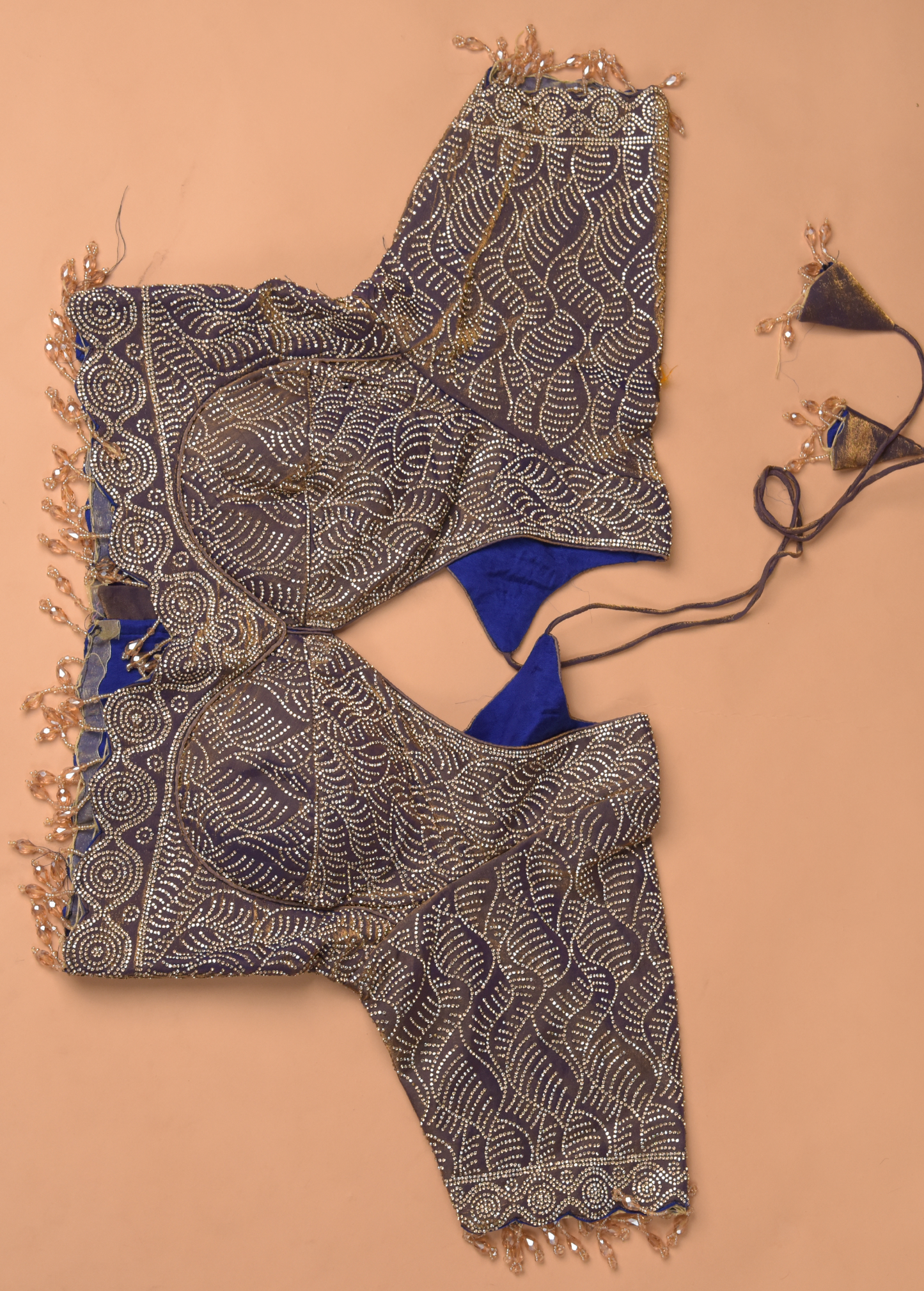 Metallic Silver Shimmer Georgette Embroidered Saree