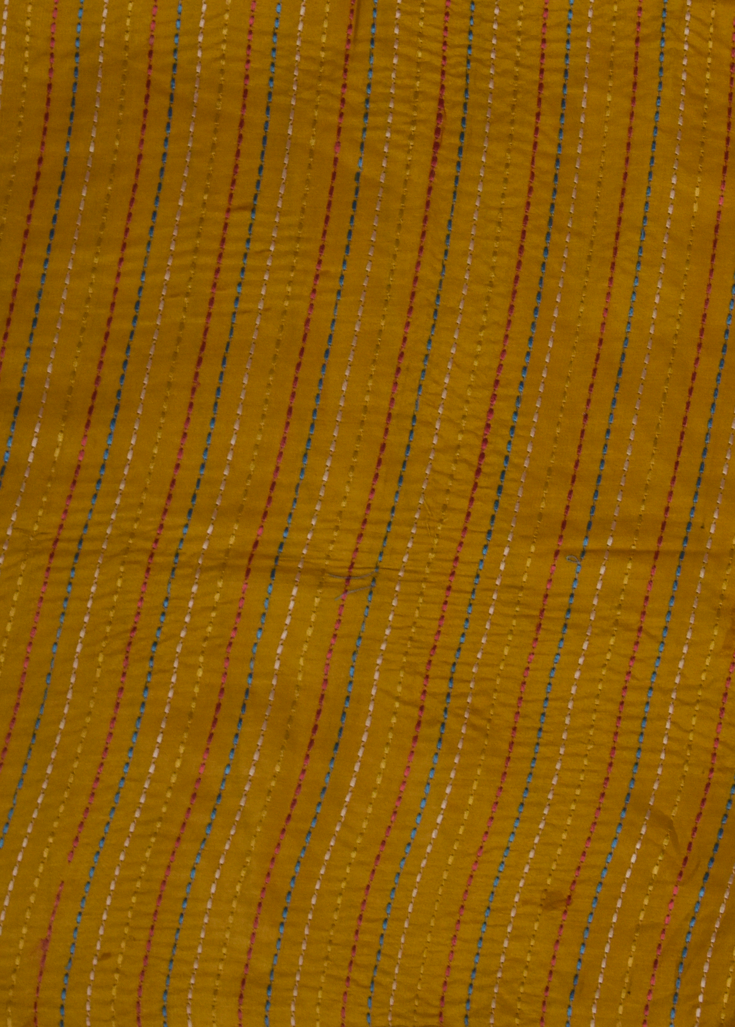 Yellow Tussar Embroidered Saree