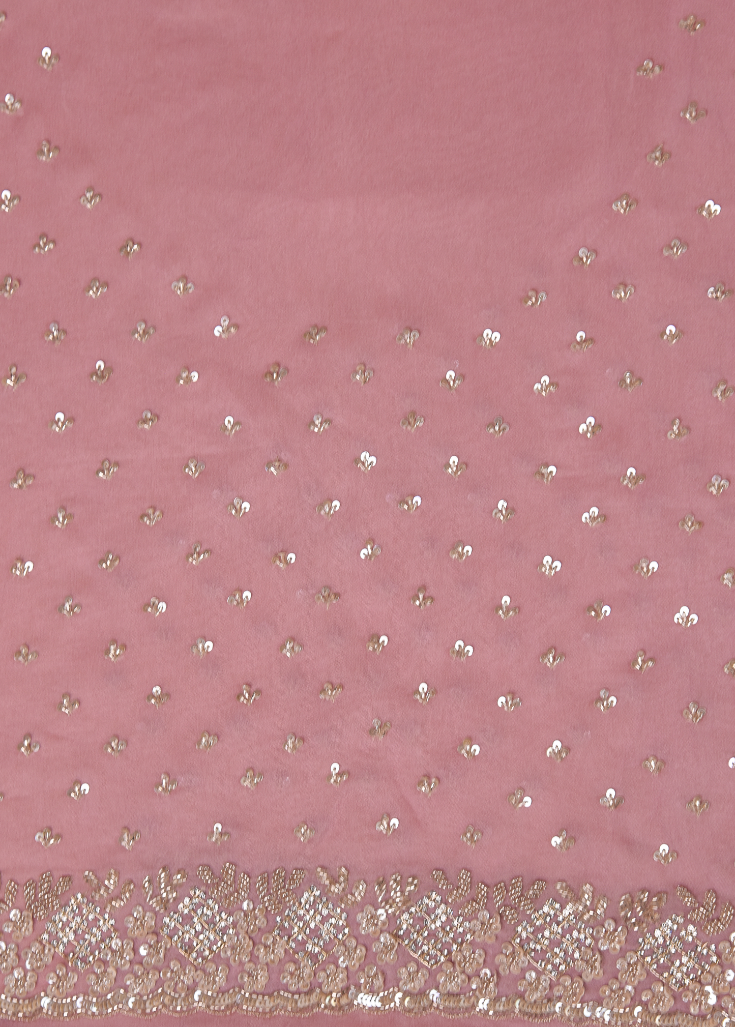 Pink Georgette Embroidered Saree