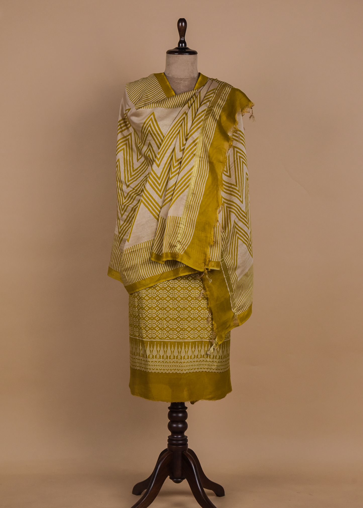 Yellow Chanderi Dress Material