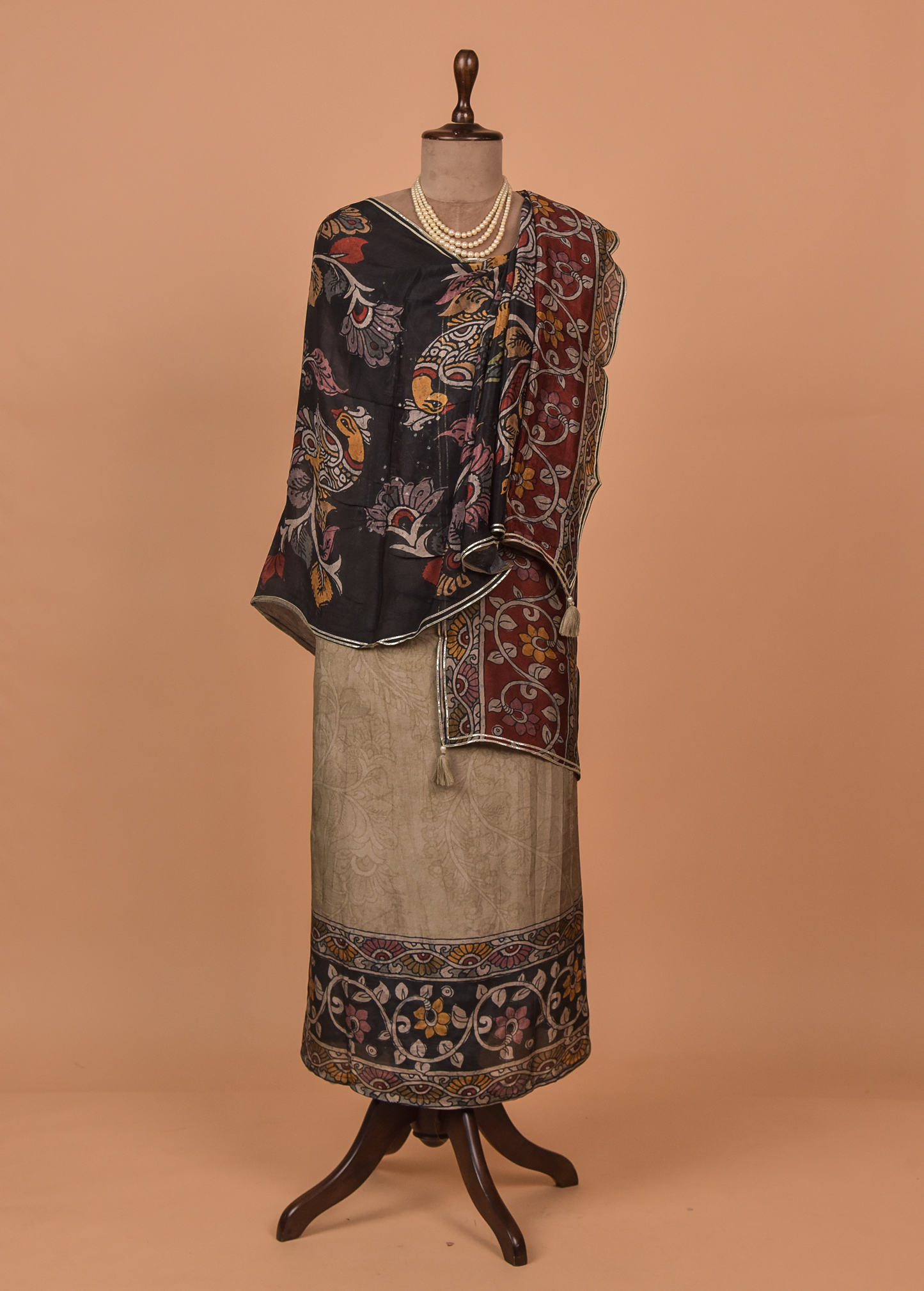 Grey Cotton Dress Material