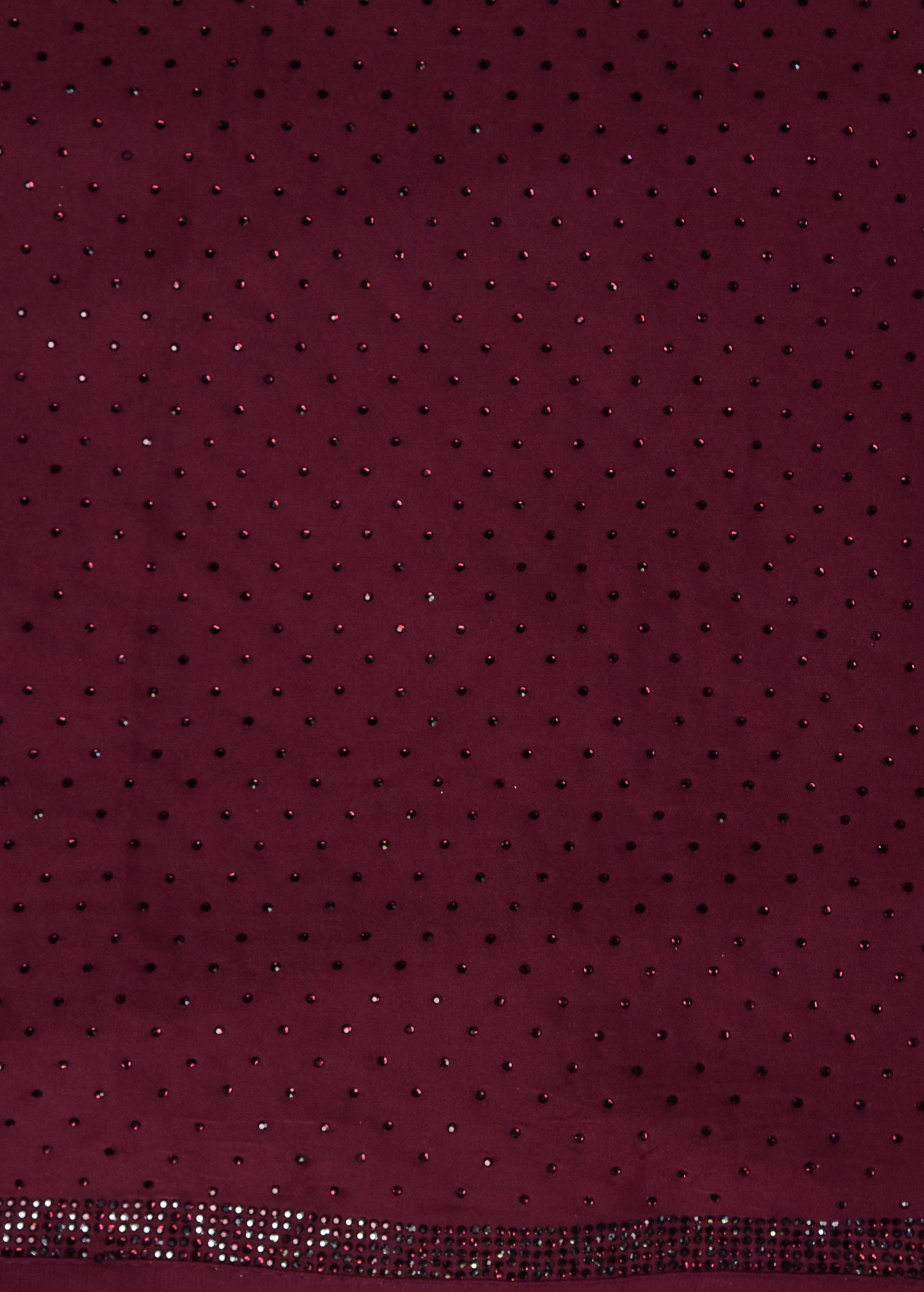 Wine Satin Embroidered Saree