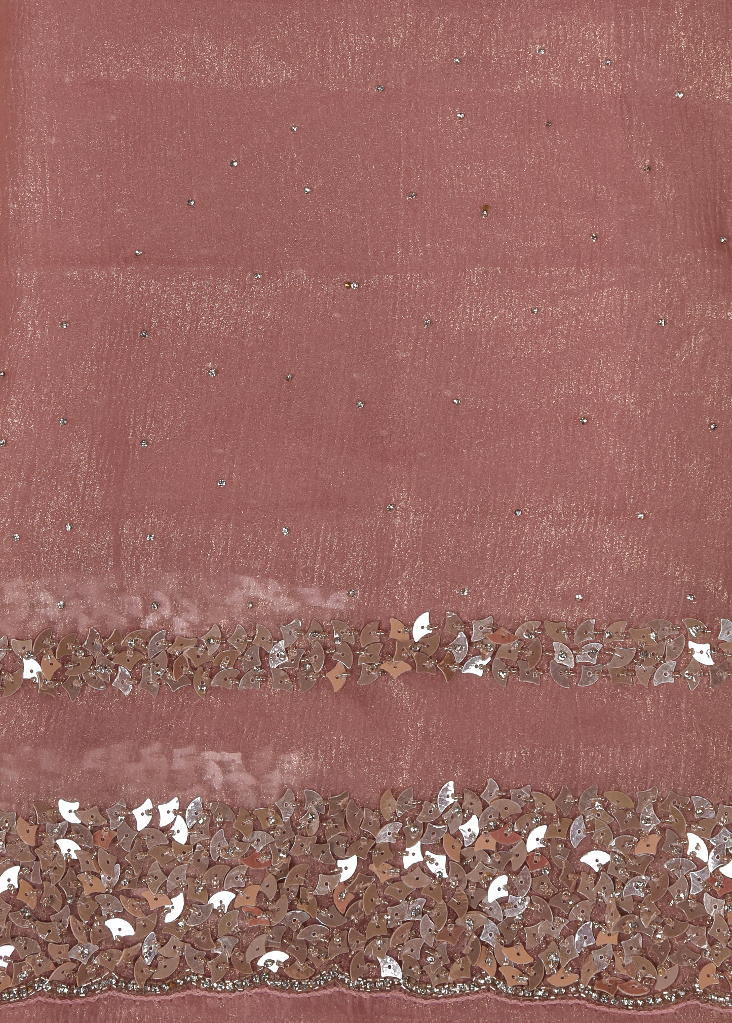 Pink Tissue Georgette Embroidered Saree