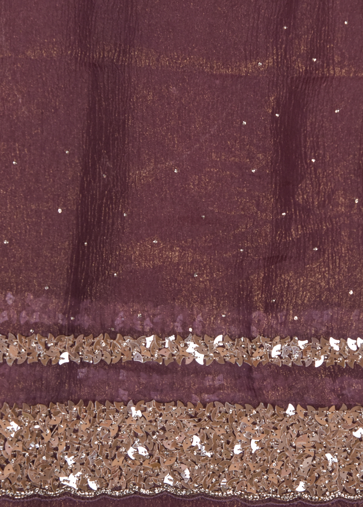 Purple Tissue Georgette Embroidered Saree