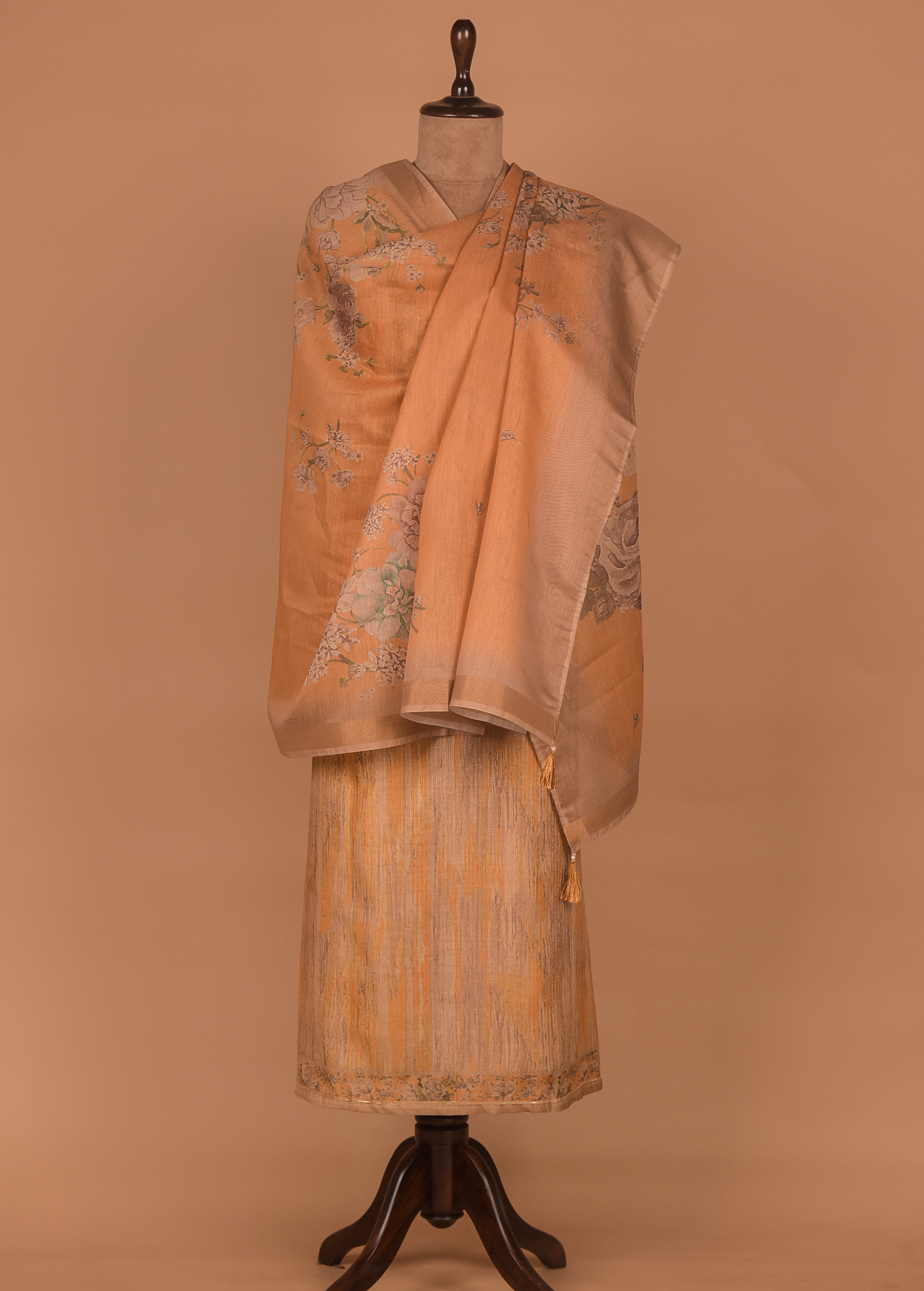 Beige Cotton Dress Material