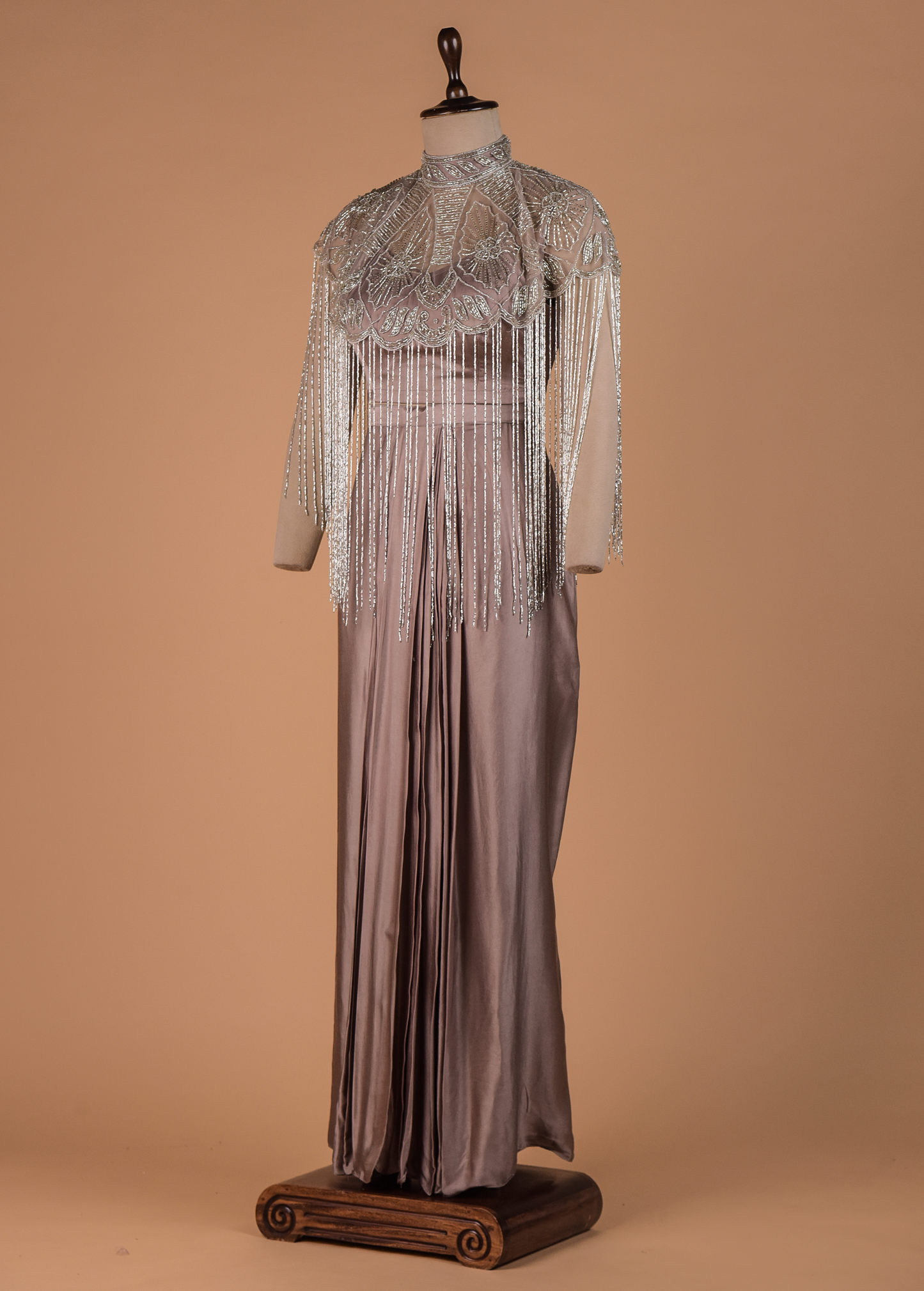 Bronze Satin Readymade Dress