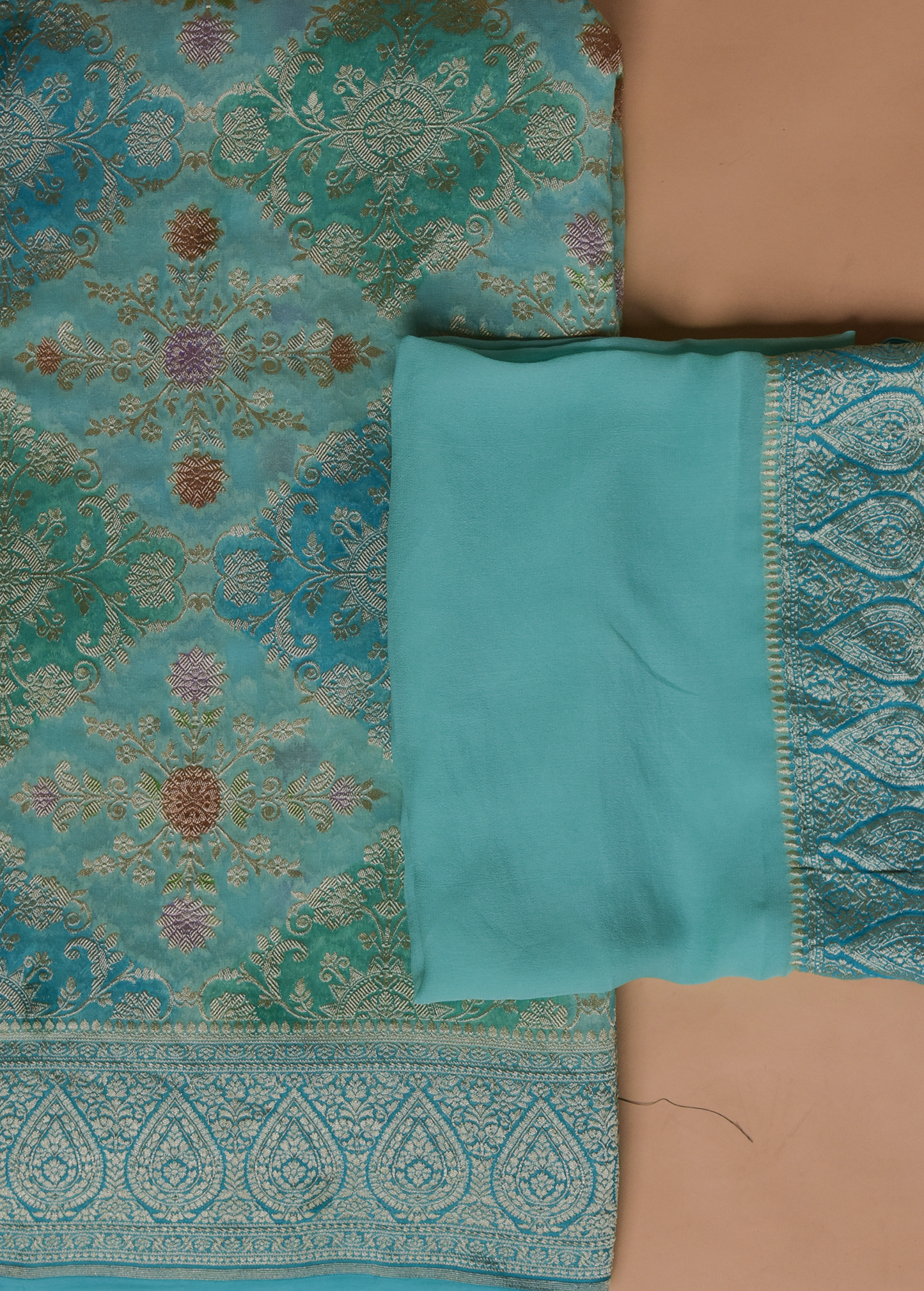 Blue Georgette Banarasi Saree