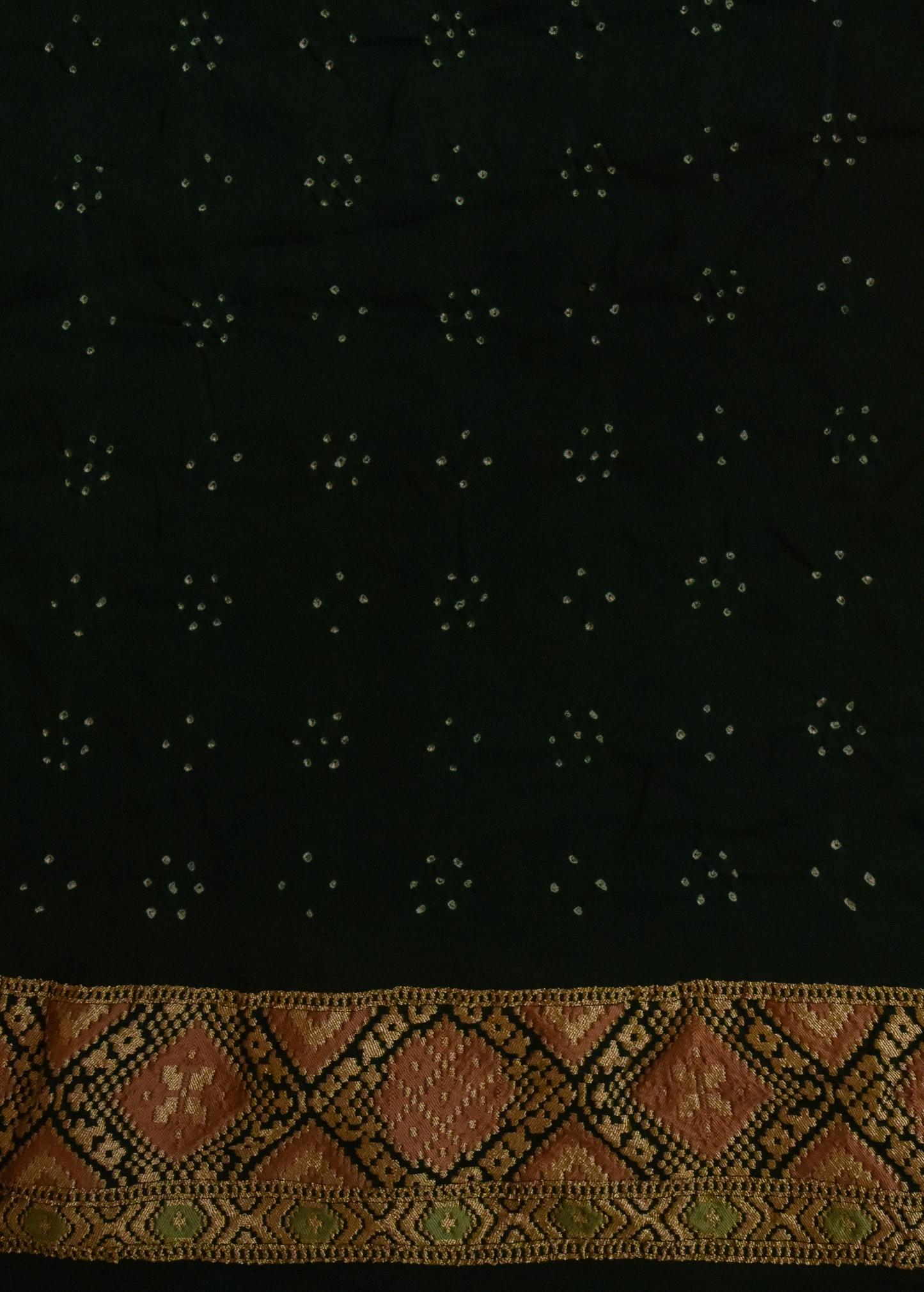 Green Georgette Bandhani Saree