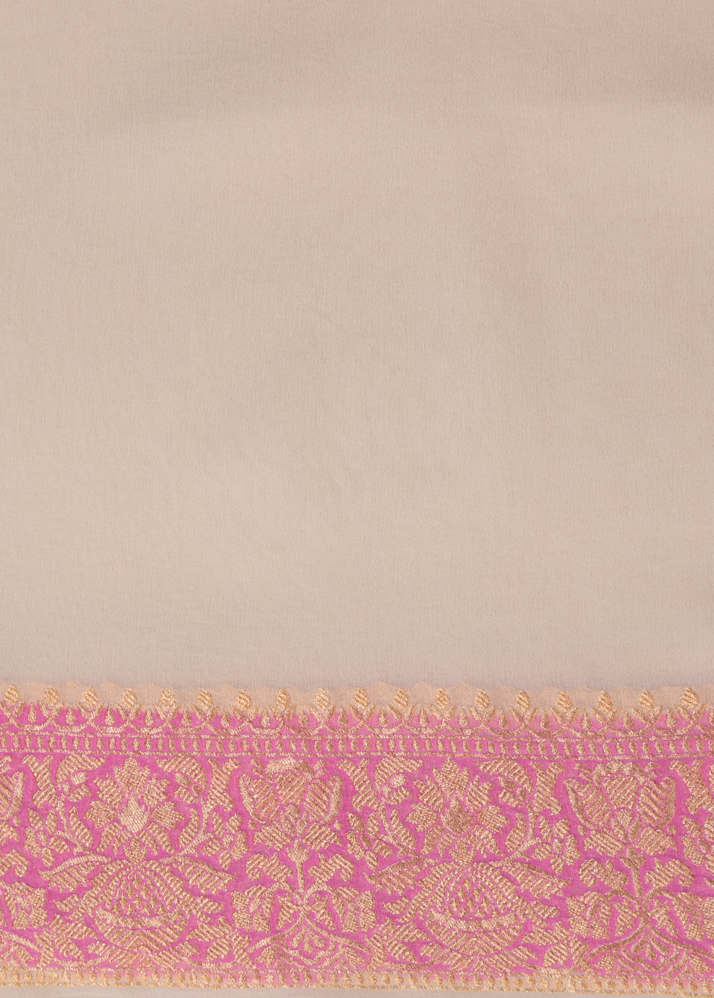 Cream Georgette Banarasi Saree