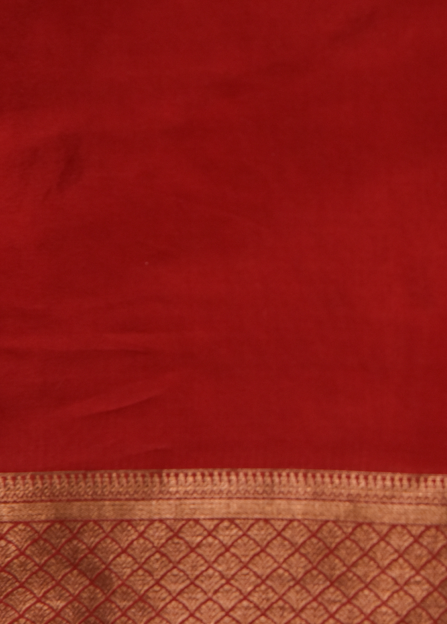 Red Crepe Silk Banarasi Saree