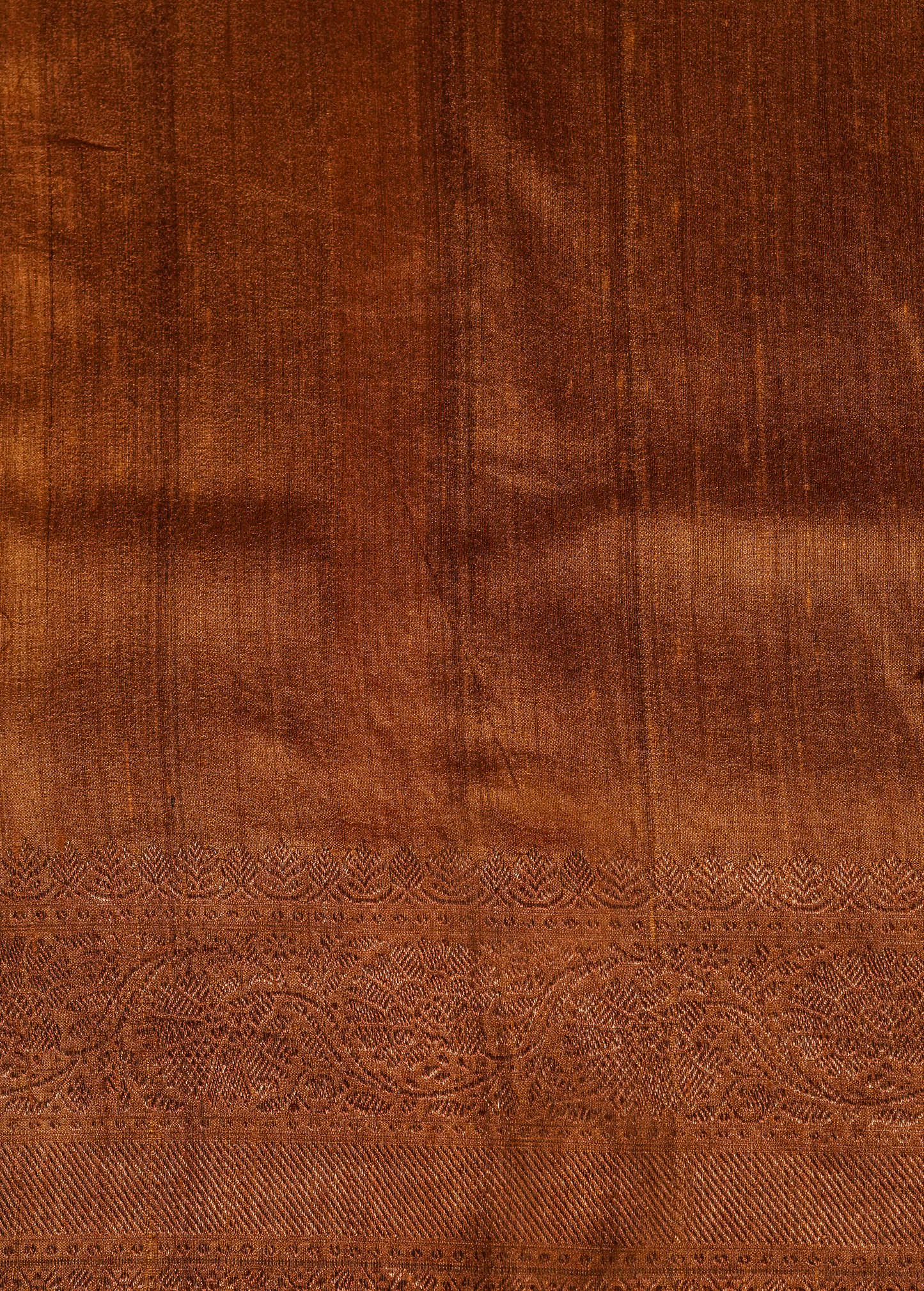 Mustard Tussar Silk Printed Saree