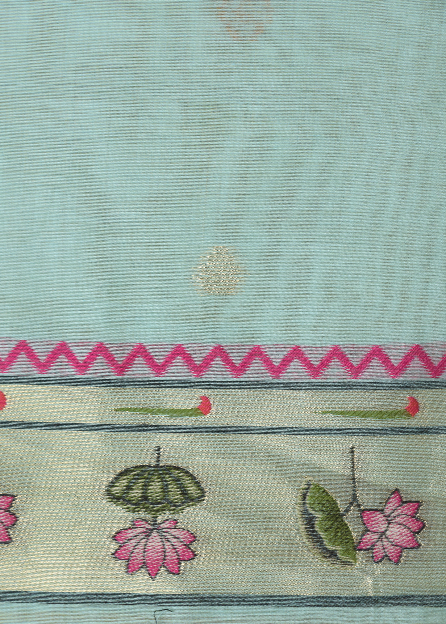 Blue Cotton Banarasi Saree