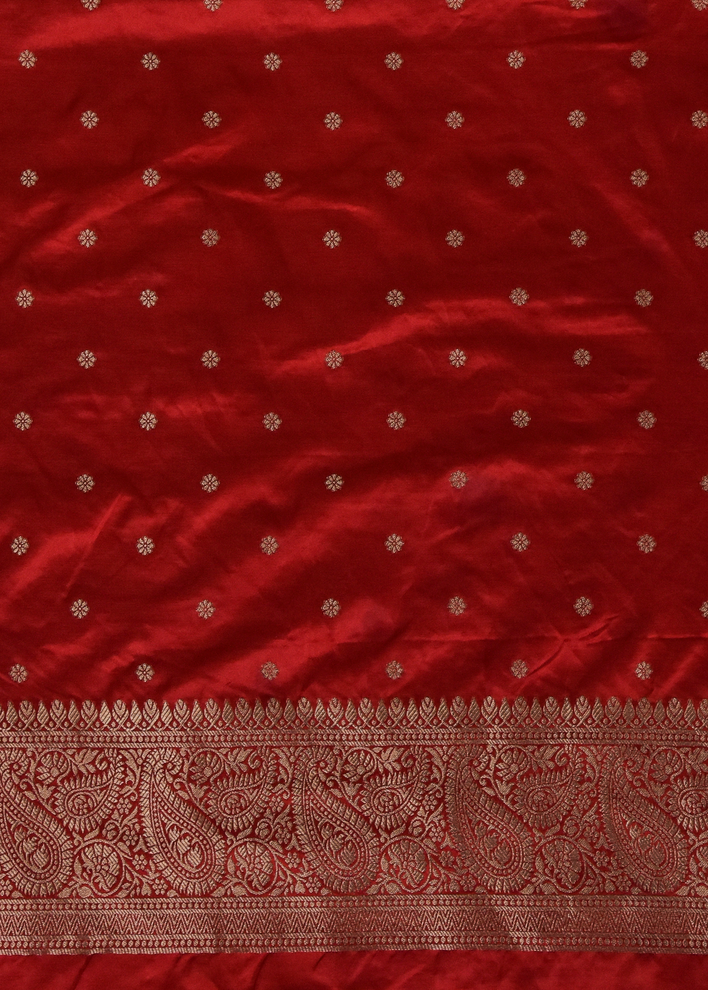 Red Art Satin Banarasi Saree