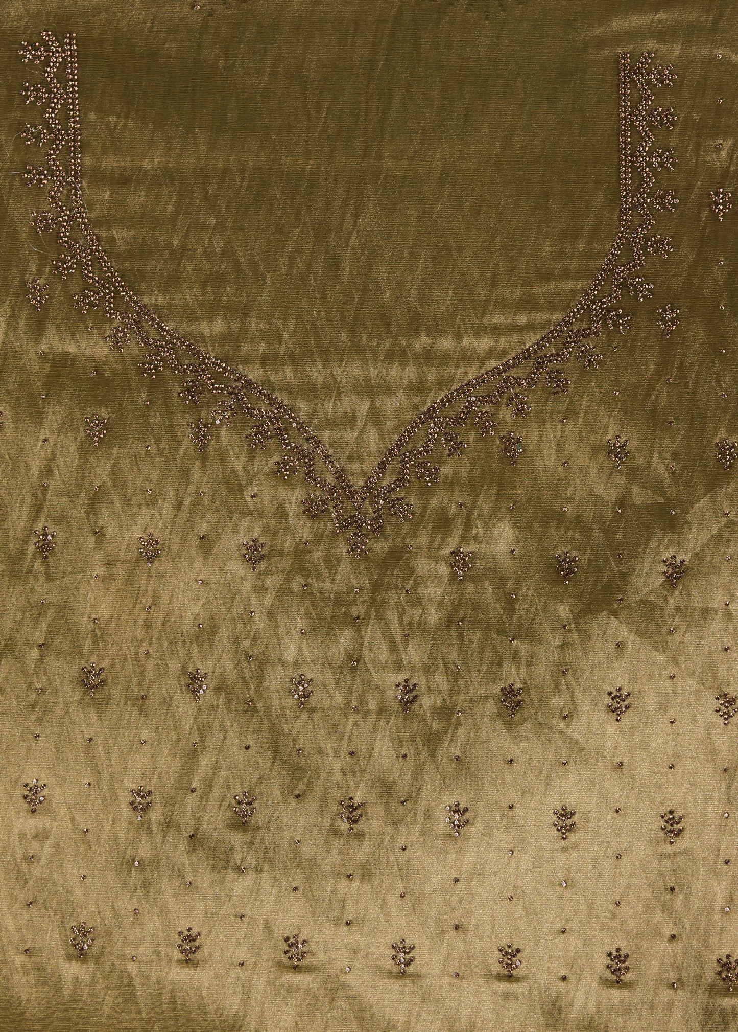 Green Tissue Organza Embroidered Saree