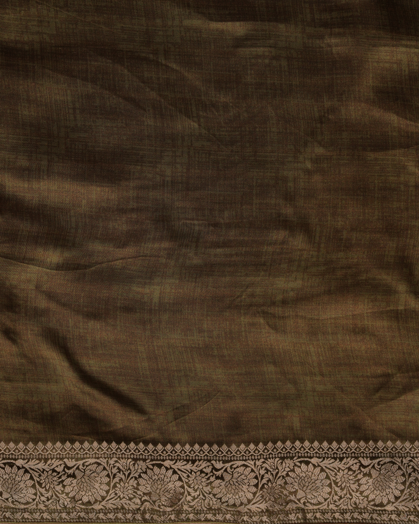 Green Satin Saree