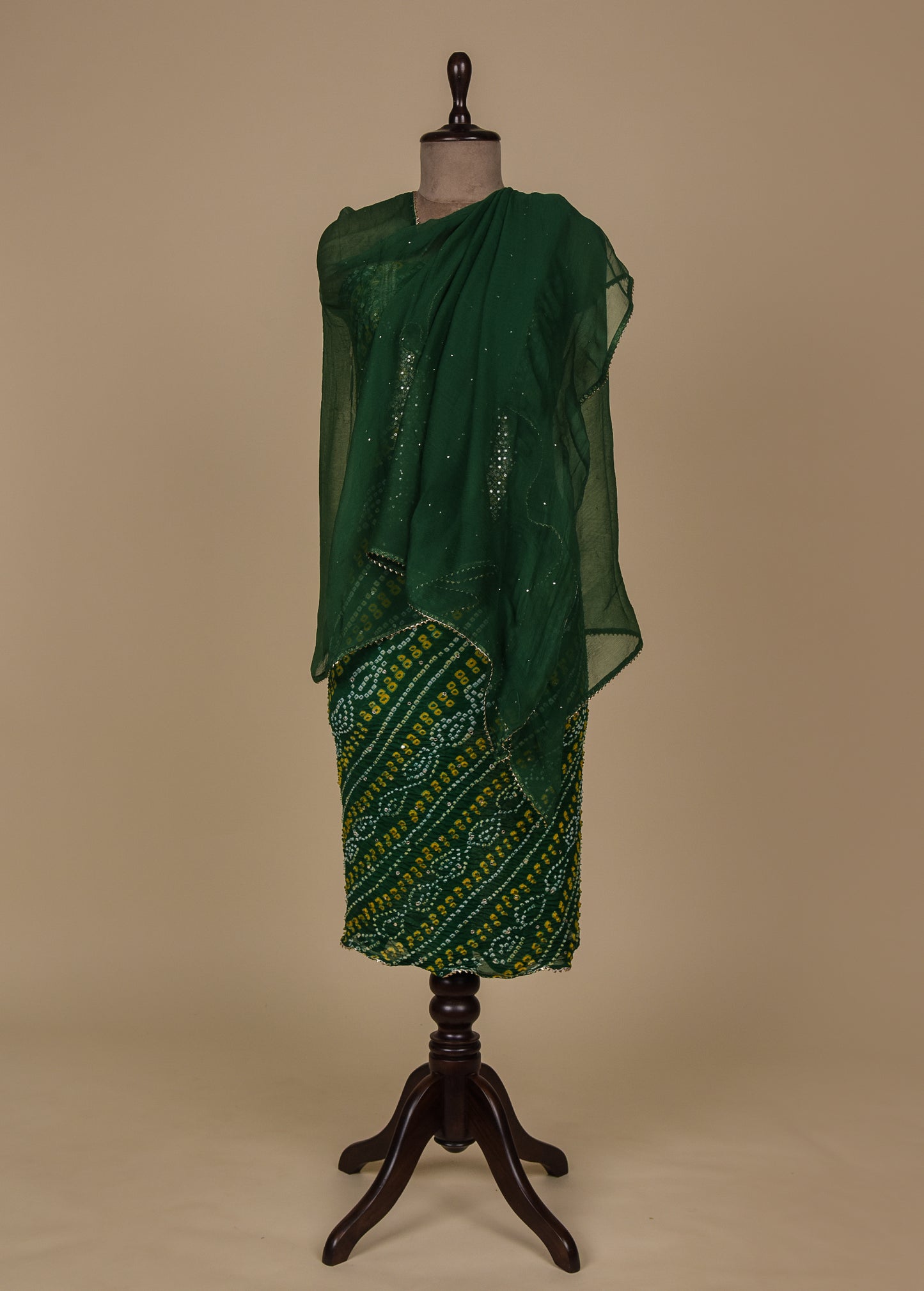 Green Georgette Dress Material