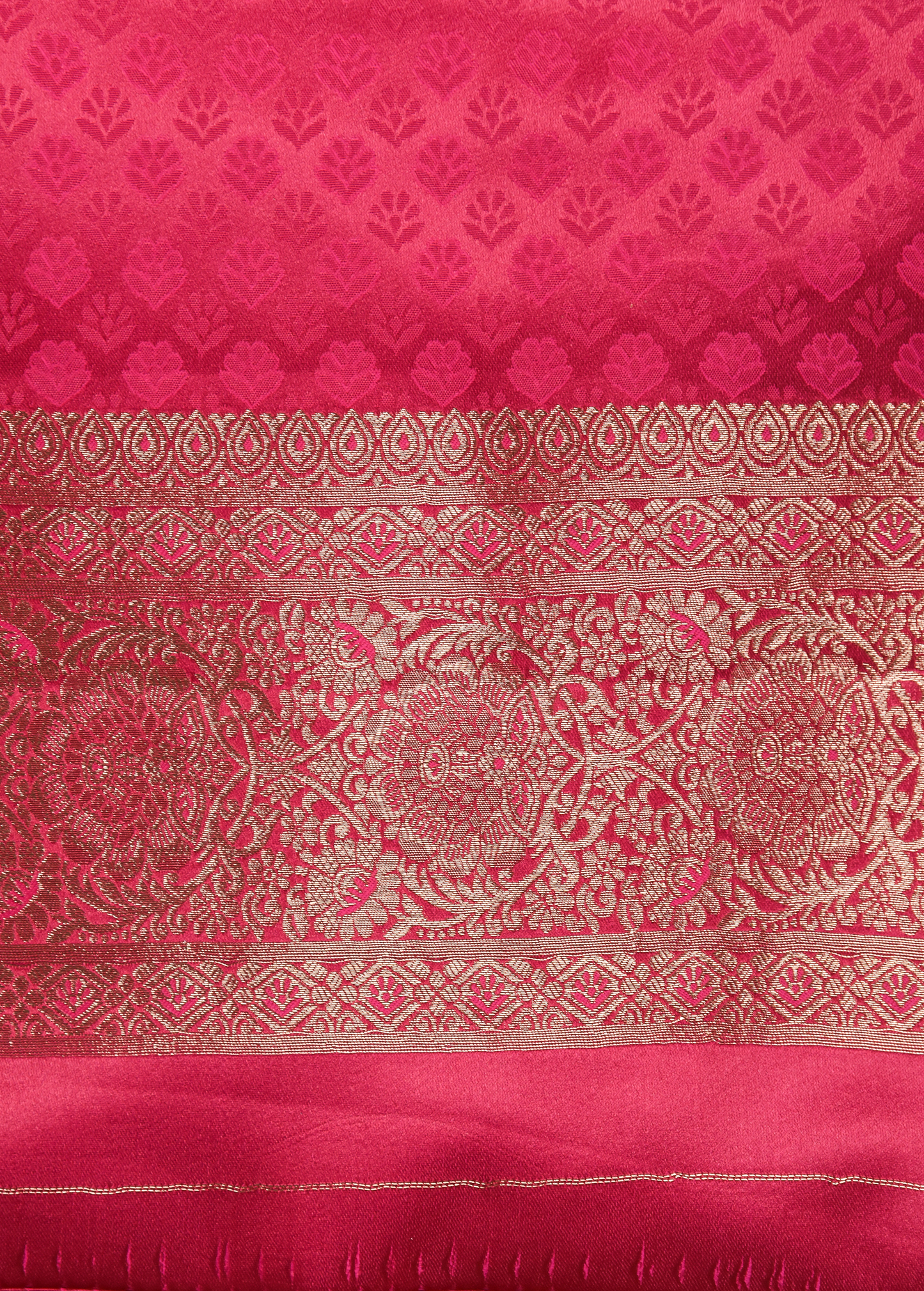 Pink Satin Silk Kanjeevaram Saree
