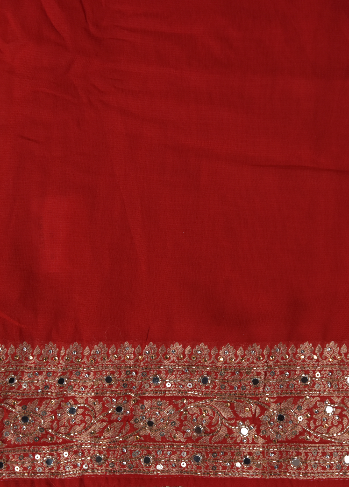Red Georgette Banarasi Saree